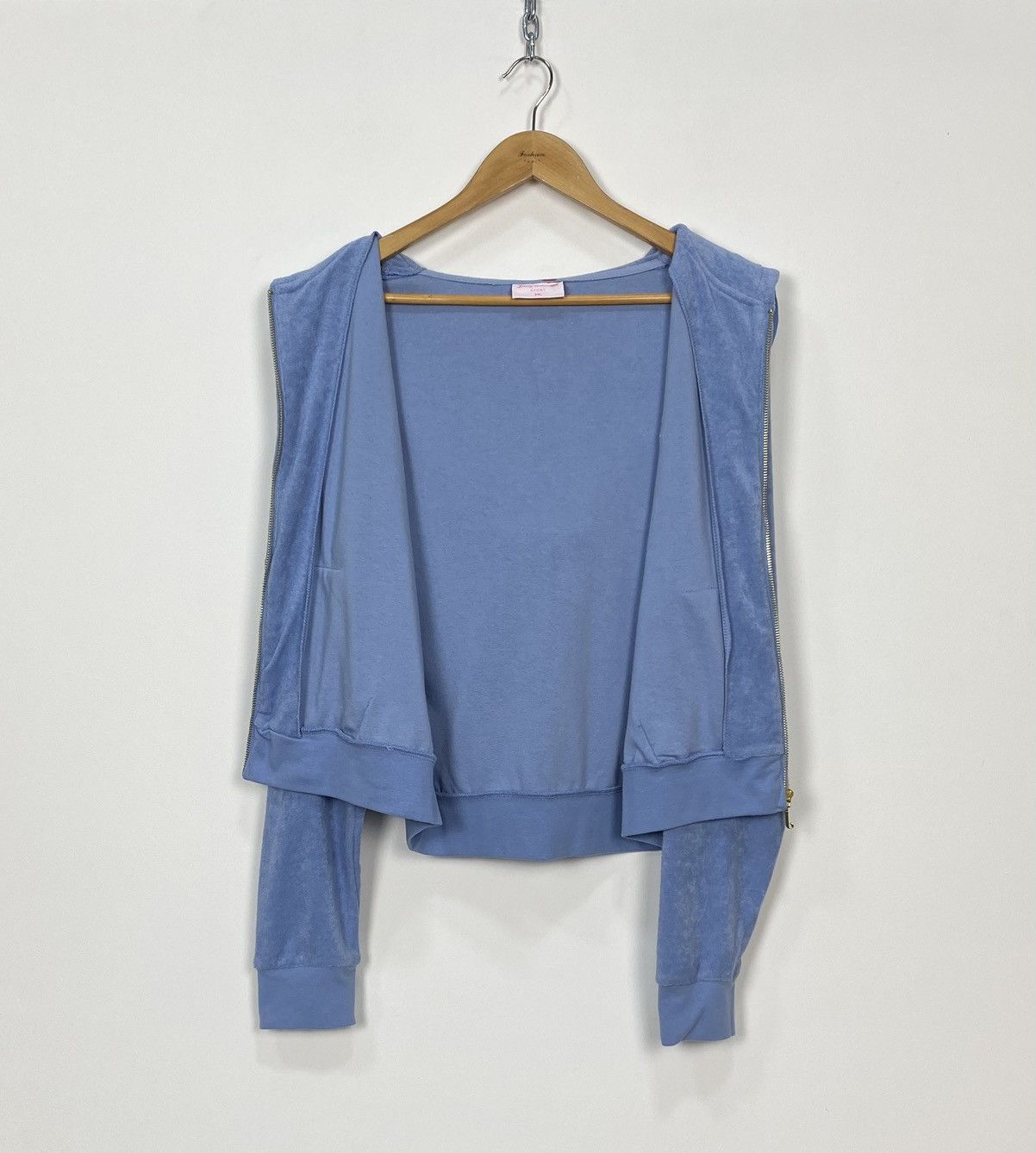 Juicy Couture Juicy Couture Women’s Full Zip Hoodie Long Sleeve Blue Top Size XXL / US 16-18 / IT 52-54 - 4 Thumbnail