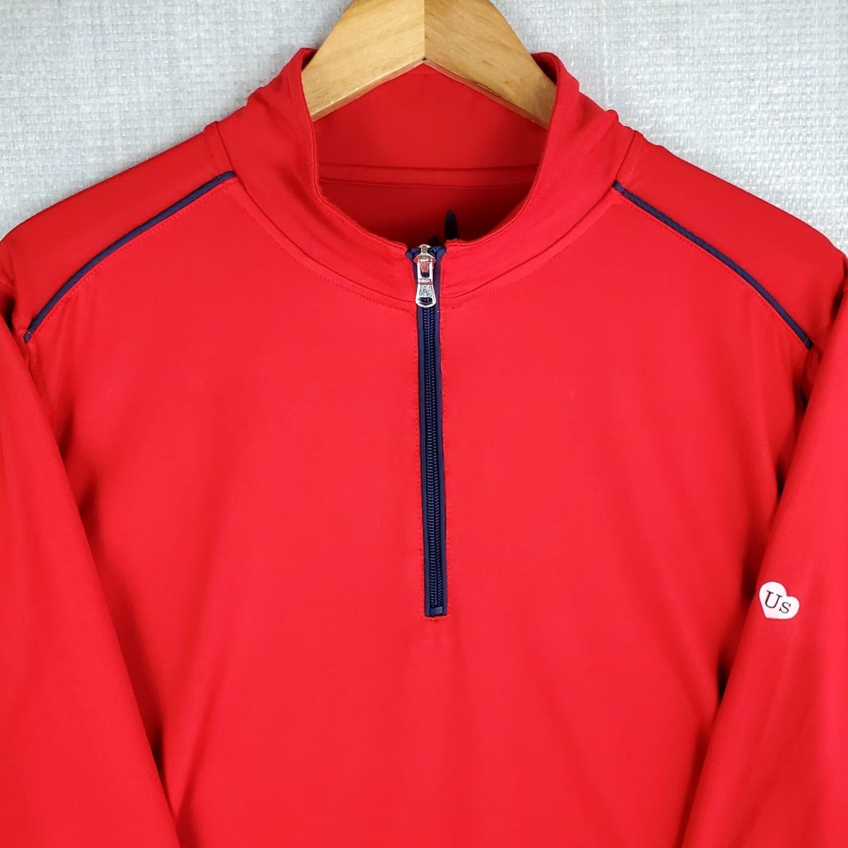 johnnie-O johnnie-O Red Prep-Formance 1/4 Zip Golf Shirt Large Mens Size US L / EU 52-54 / 3 - 3 Thumbnail