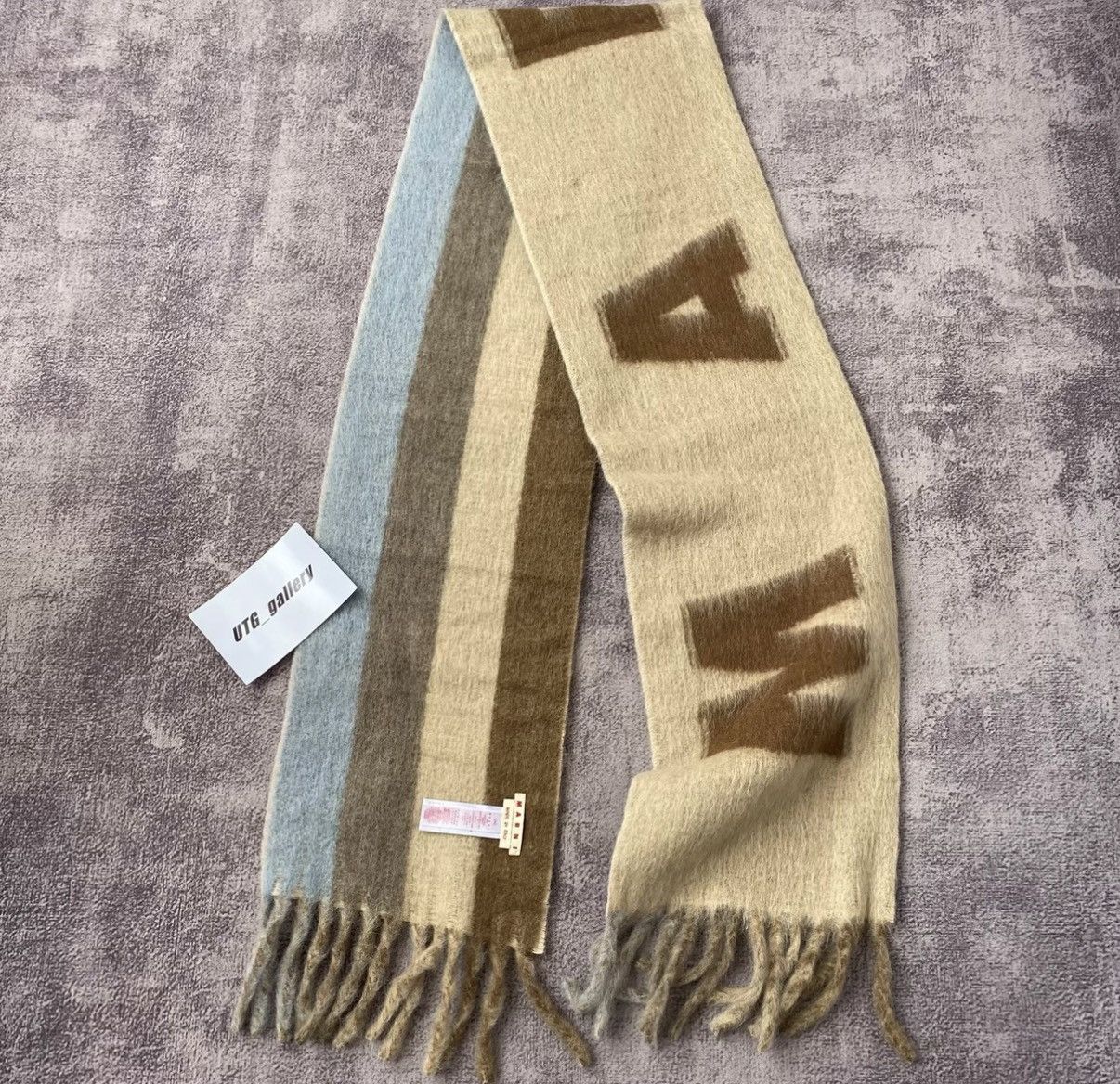 Marni Marni Mohair Camel Color Block Scarf Size ONE SIZE - 1 Thumbnail