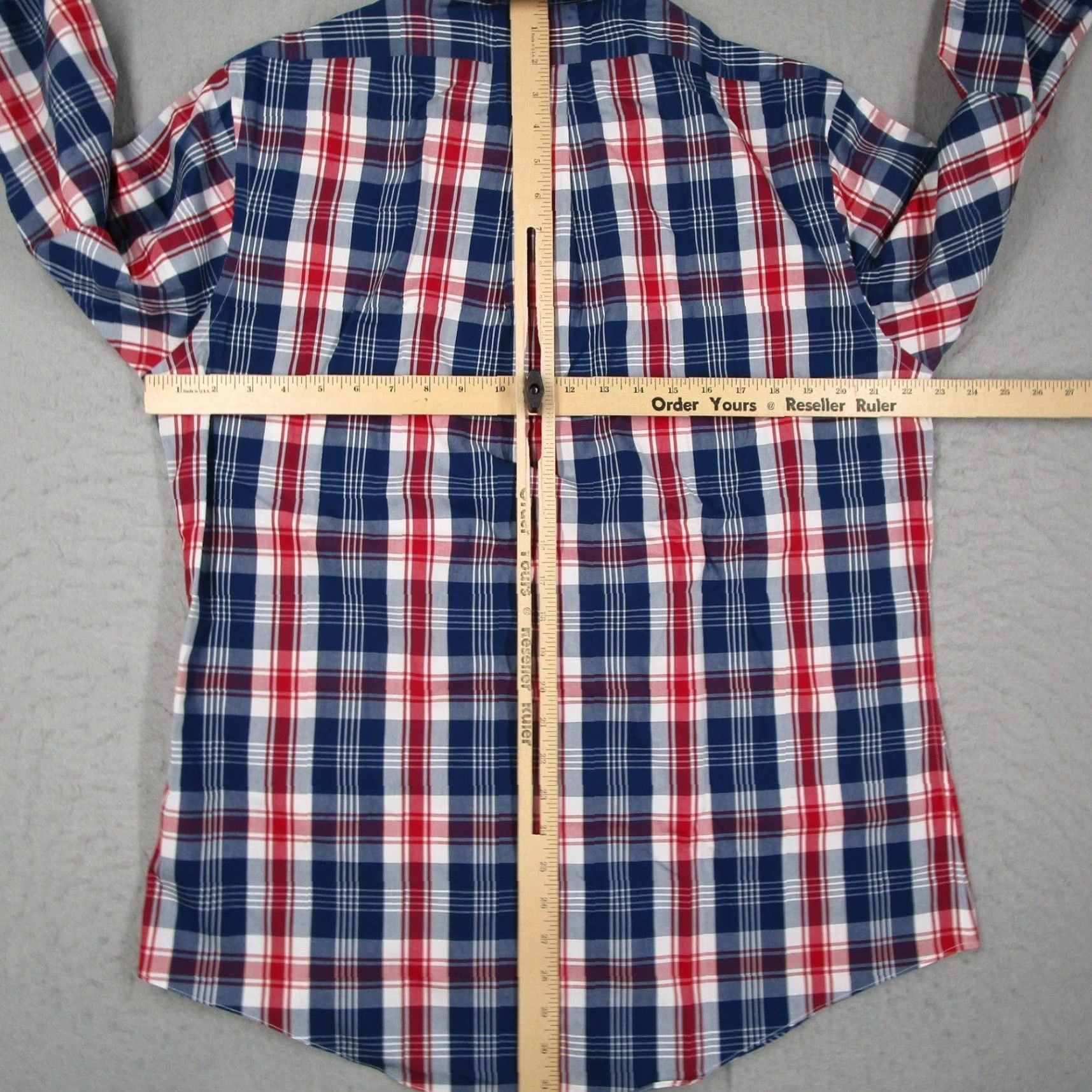 Brooks Brothers Brooks Brothers Regent Non-Iron Shirt Mens L Red White Blue Plaid Supima Cotton Shirt Size US L / EU 52-54 / 3 - 4 Thumbnail