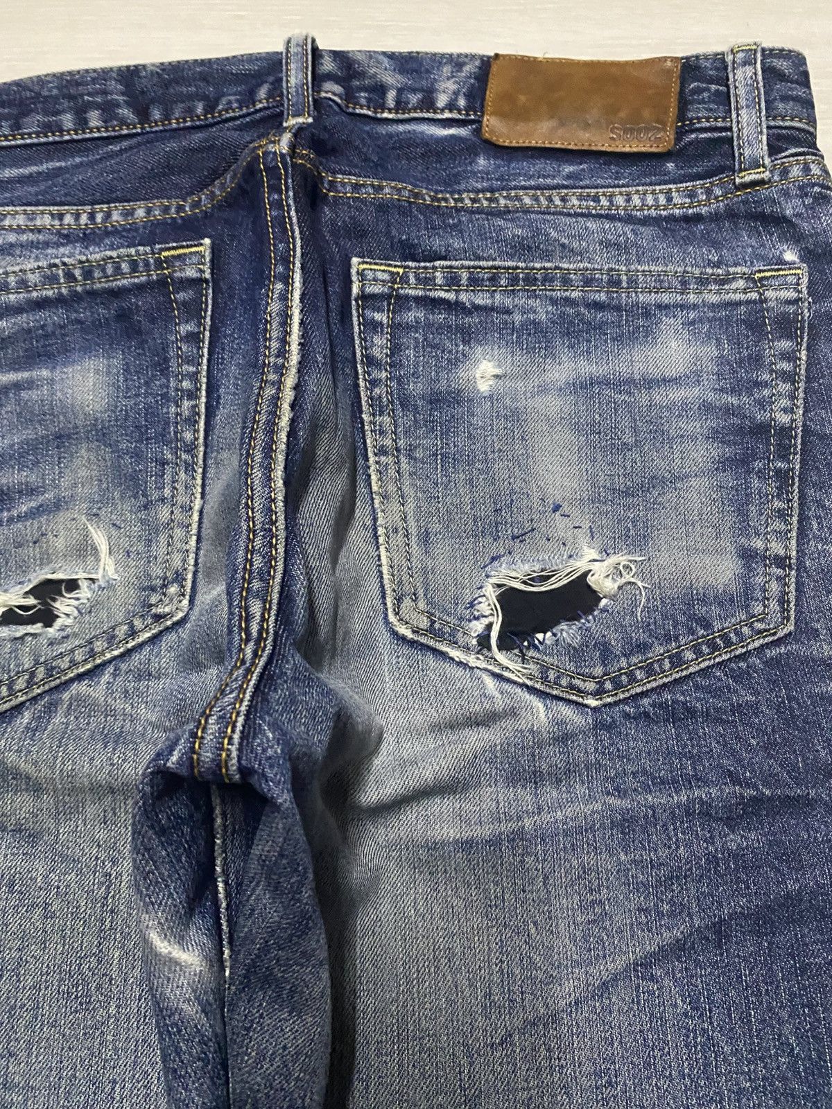 Undercover × Uniqlo Vintage Uniqlo S002 Mud Wash Whisker Distressed Loose Jeans Size US 32 / EU 48 - 8 Thumbnail