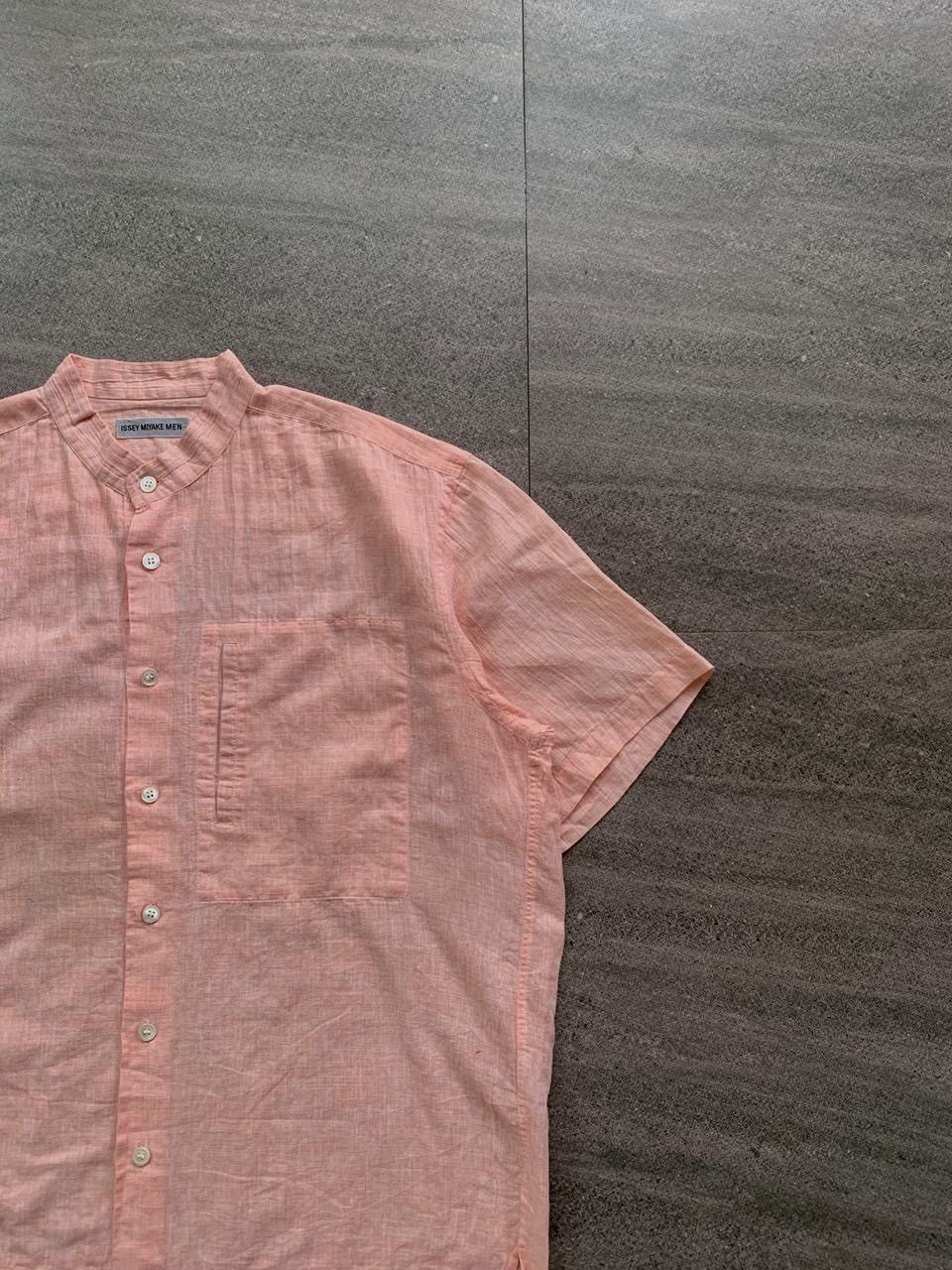 Issey Miyake FREE TAX! Linen Blend Shanghai Collared Shirt Size US M / EU 48-50 / 2 - 2 Thumbnail