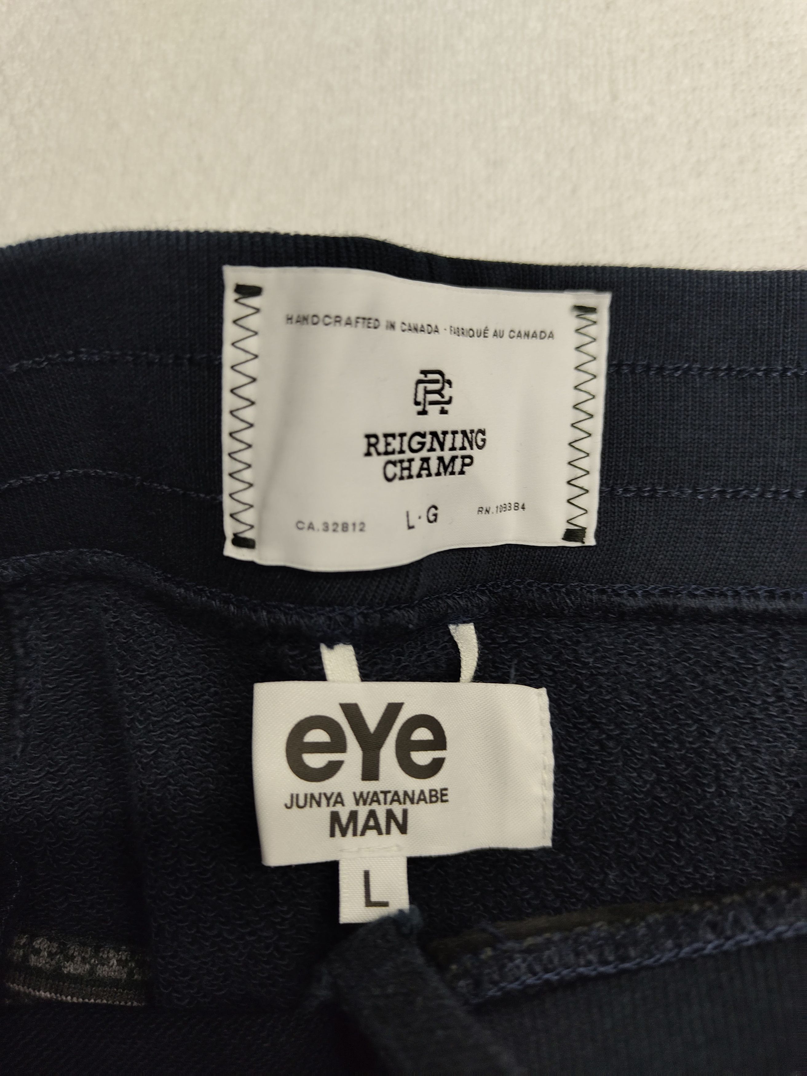 Junya Watanabe NAVY DRAWSTRING COTTON SWEAT PANTS Size US 34 / EU 50 - 3 Thumbnail