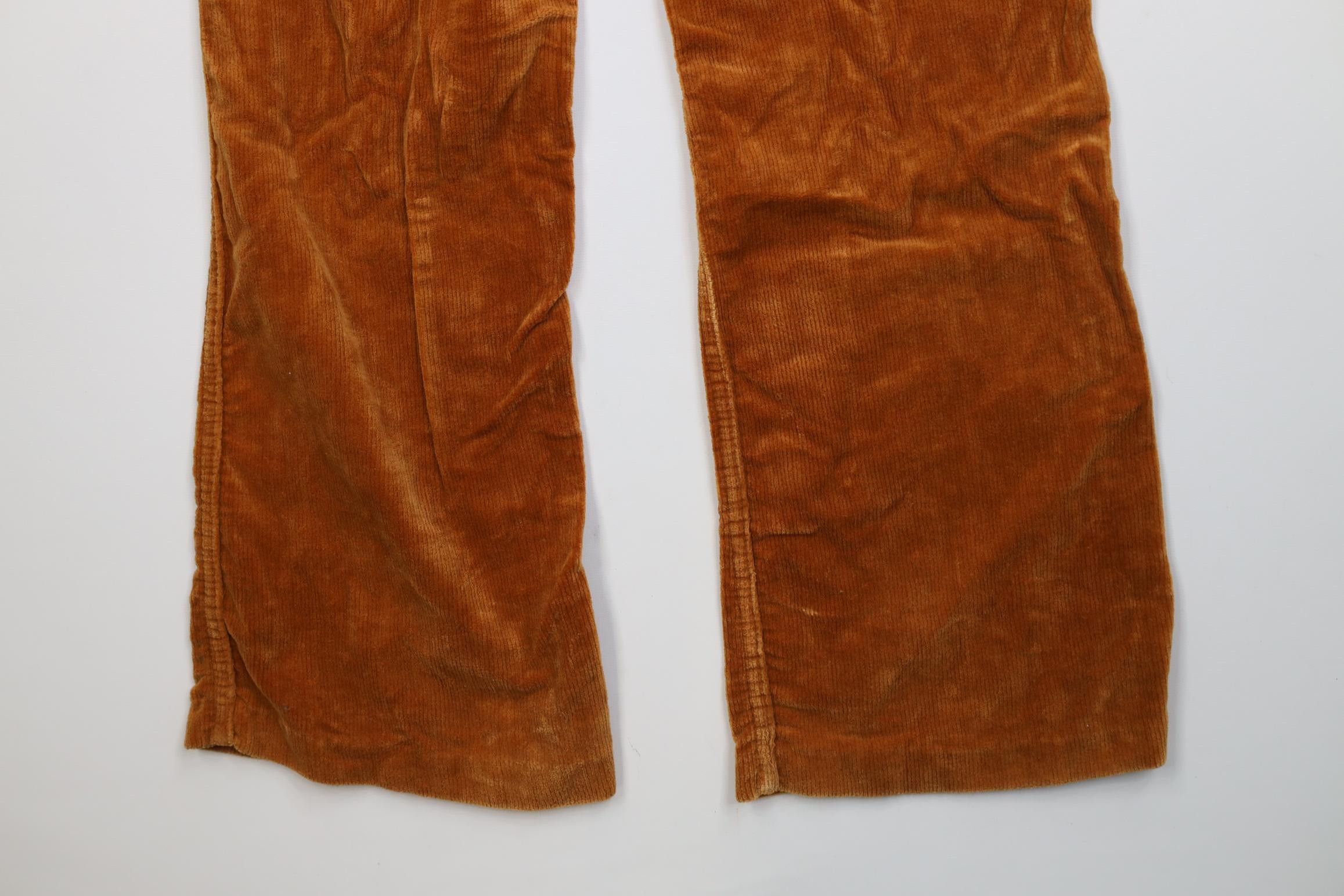 Vintage Vintage 70s Streetwear Corduroy Wide Leg Pants Orange Brown Size US 29 - 12 Thumbnail
