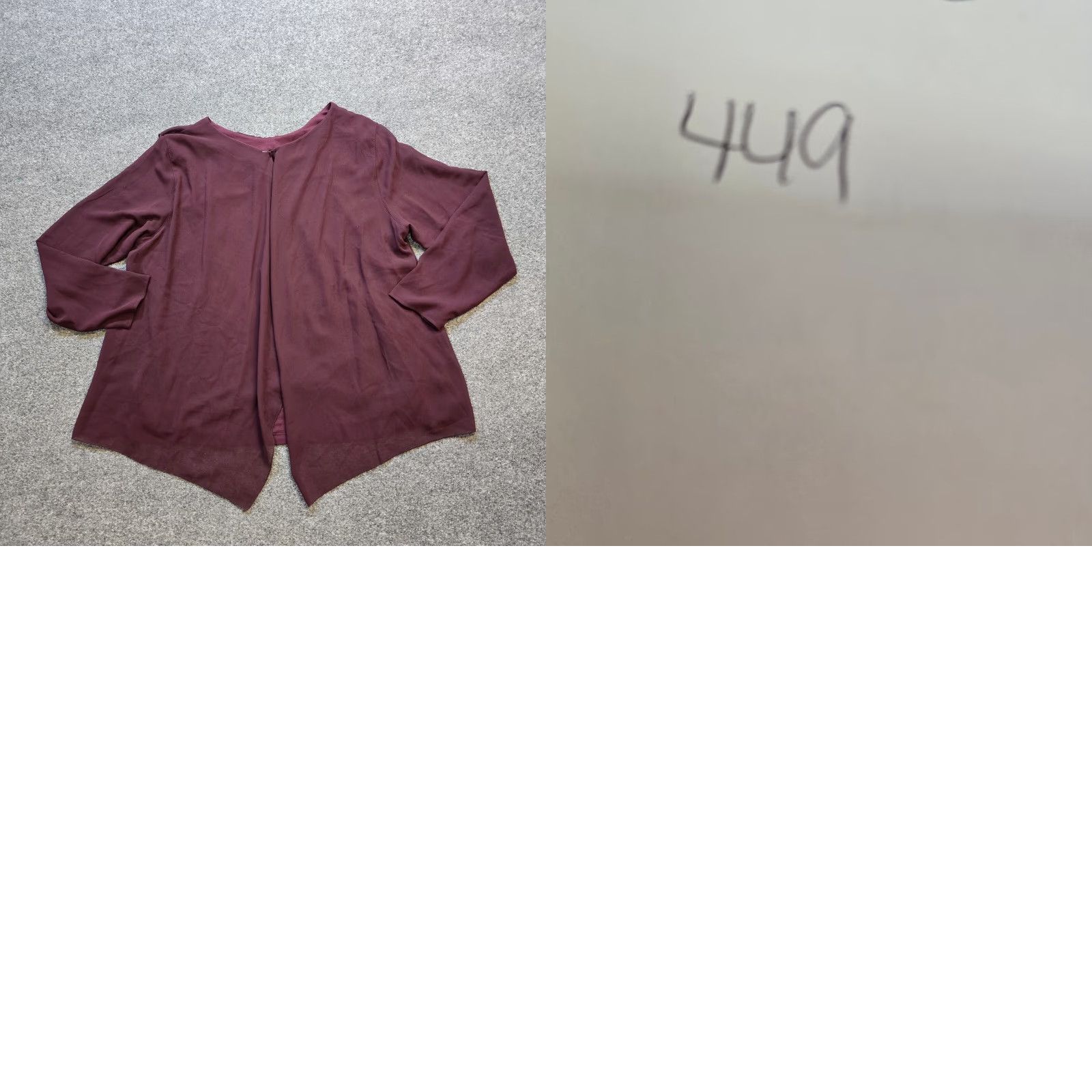 Soft Surroundings Soft Surroundings Top Womens 1X Purple Sheer Layer Round Neck Long Sleeve Casual Blouse Size XL / US 12-14 / IT 48-50 - 8 Thumbnail