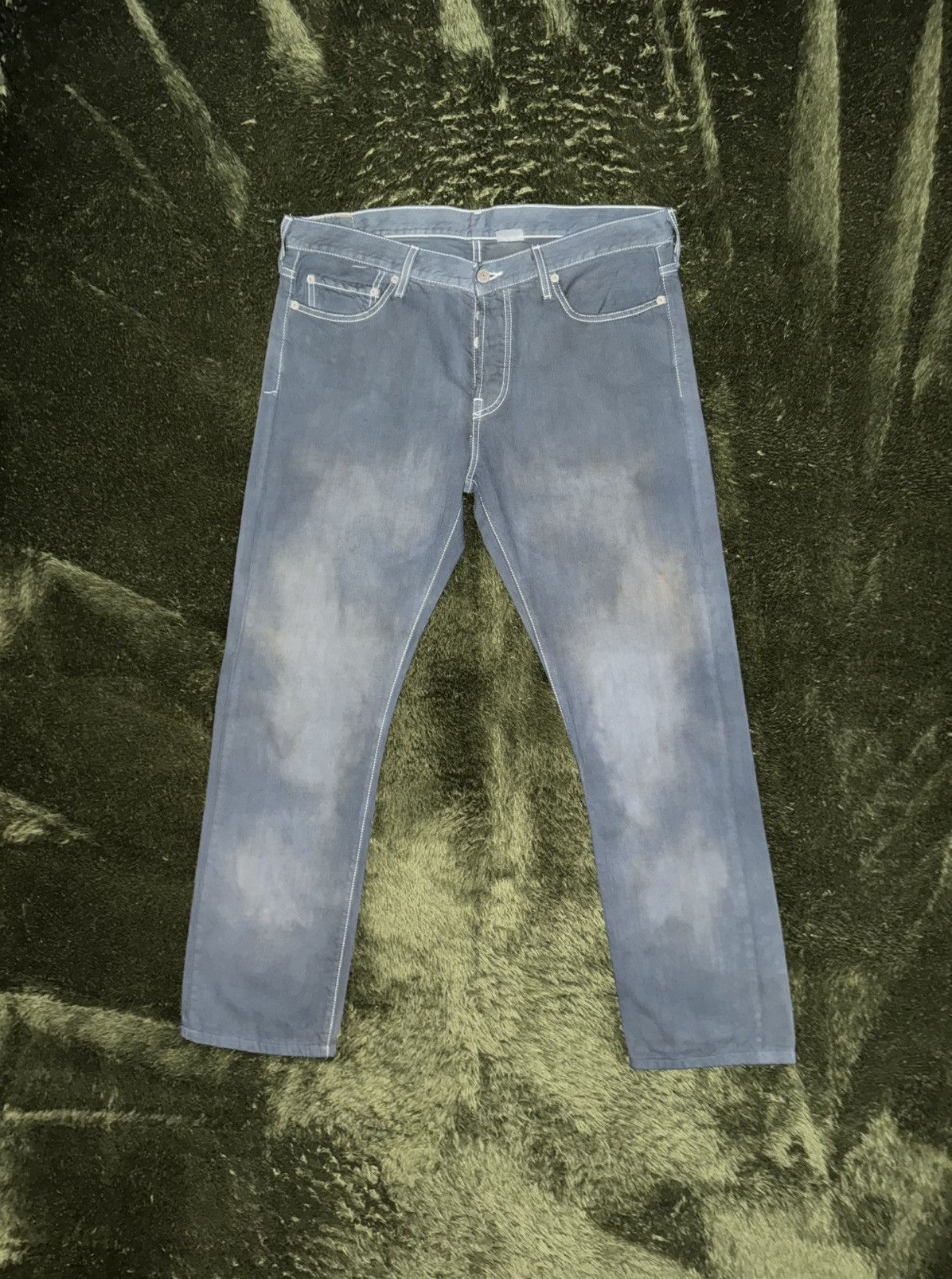 Levi's Levi’s 501 RT USA Leather Label Hand Dyed Denim Size US 34 / EU 50 - 1 Thumbnail
