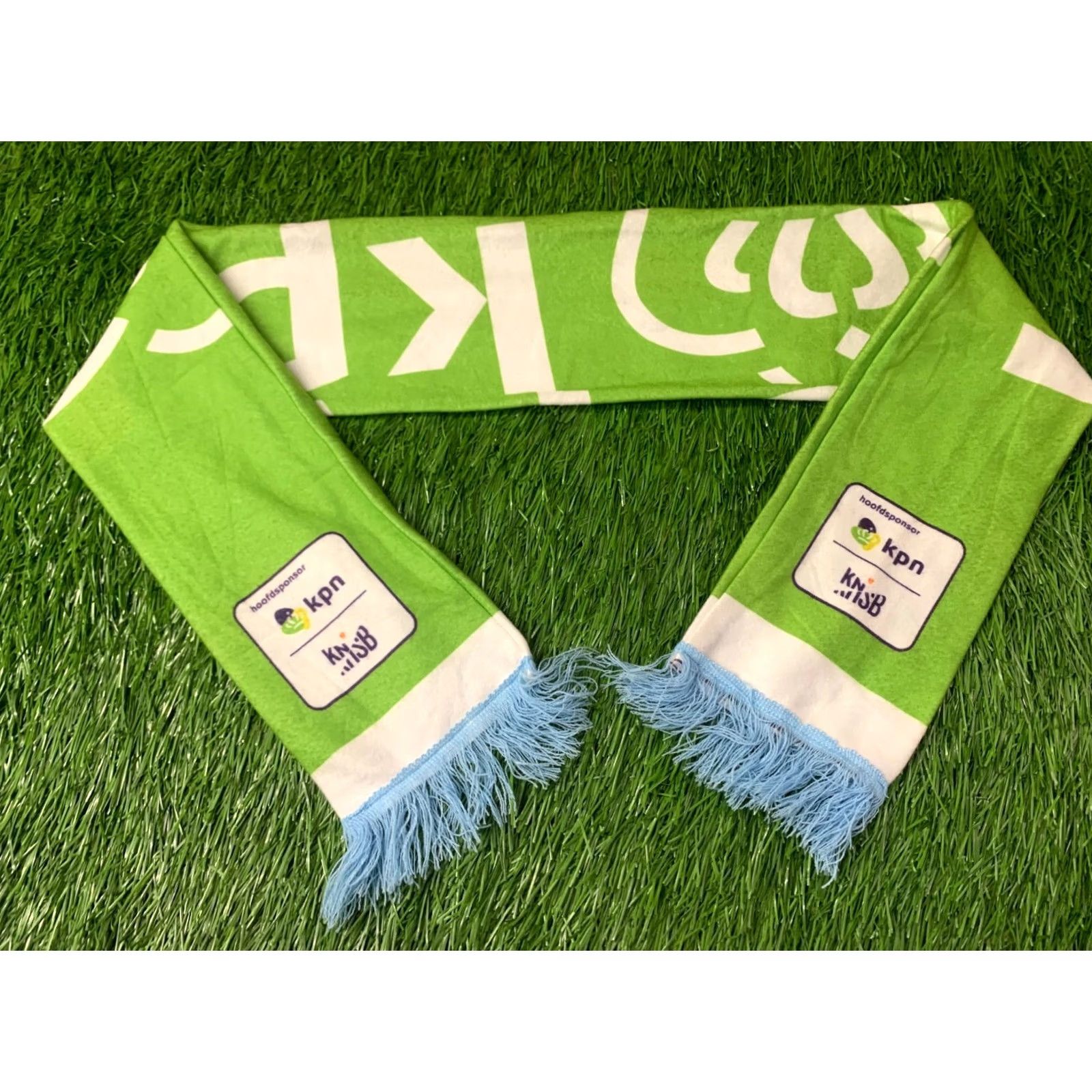 Vintage OFFICIAL PRODUCT CASUAL SCARF Green White and Blue Men One Size Size ONE SIZE - 2 Thumbnail