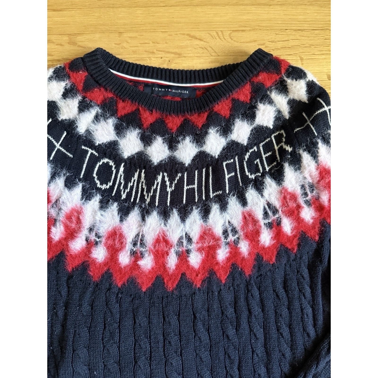 Tommy Hilfiger Tommy Hilfiger L Sweater Snowflake Nordic Fair Isle Pattern Size US L / EU 52-54 / 3 - 2 Thumbnail