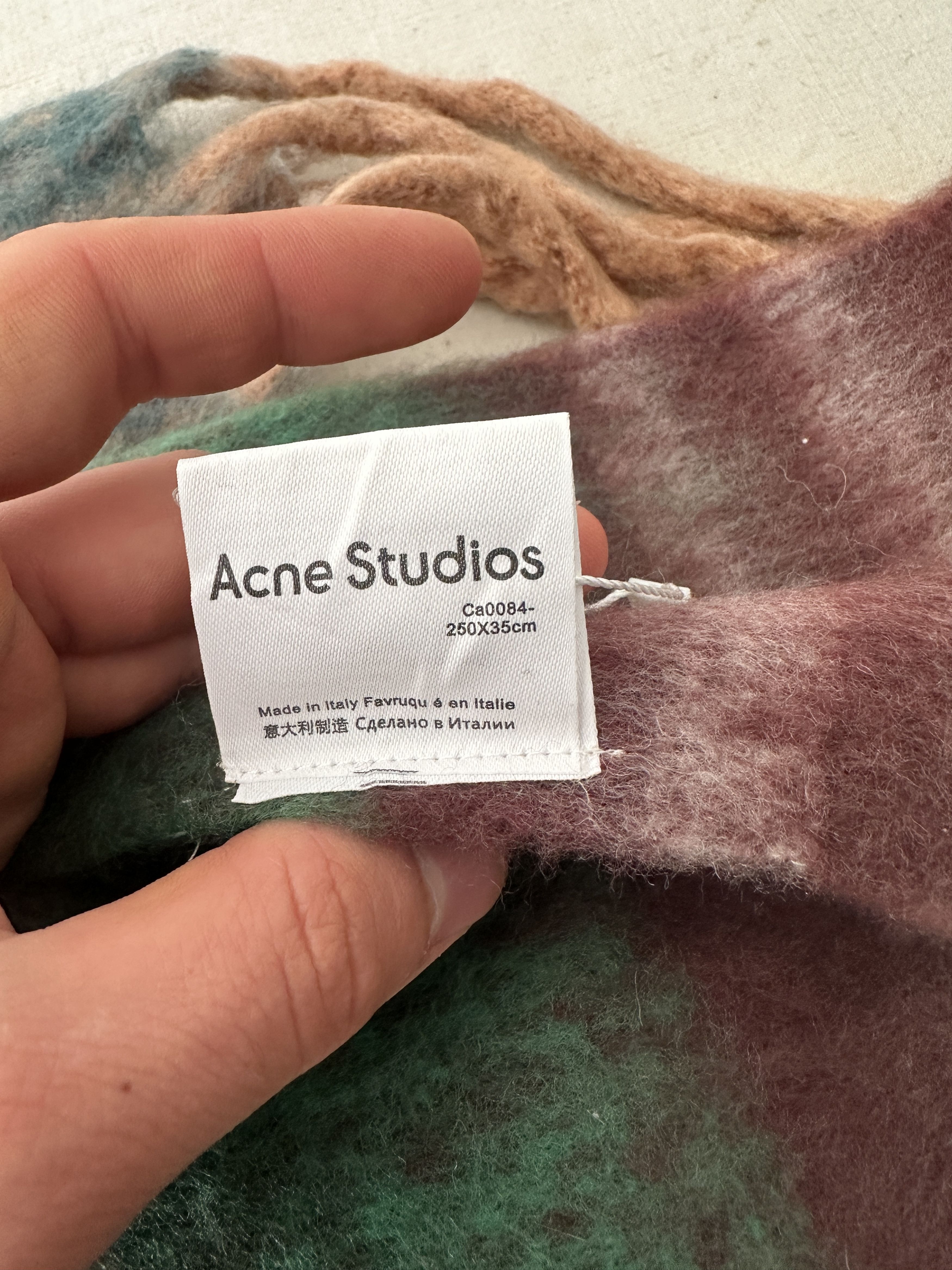 Acne Studios Acne Studios Mohair Alpaca Wool Plaid Scarf 210x35cm Size ONE SIZE - 10 Thumbnail