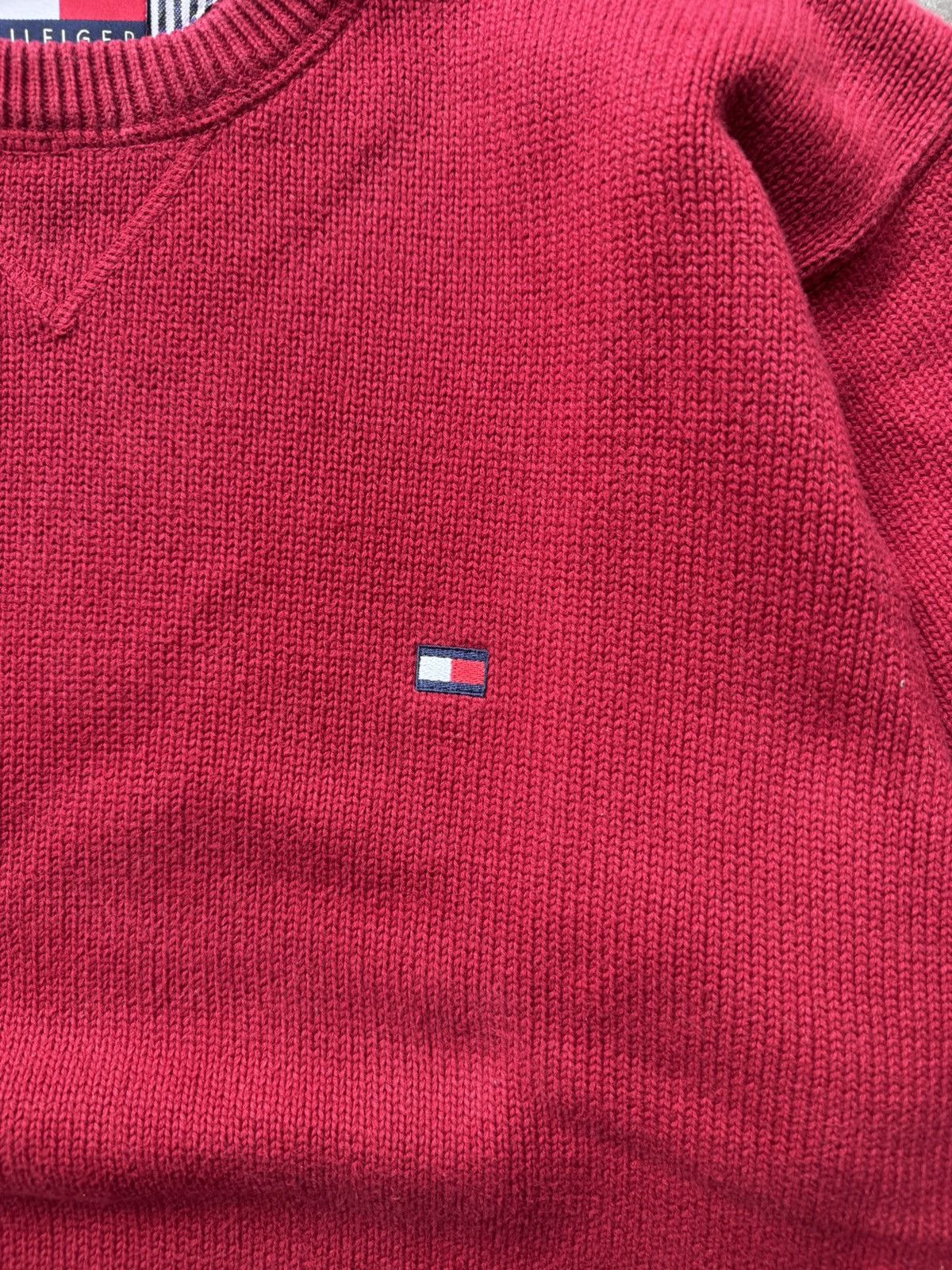 Tommy Hilfiger × Vintage Vintage 90’s/Y2K Tommy Hilfiger Red Knitted Sweater Size US L / EU 52-54 / 3 - 3 Thumbnail