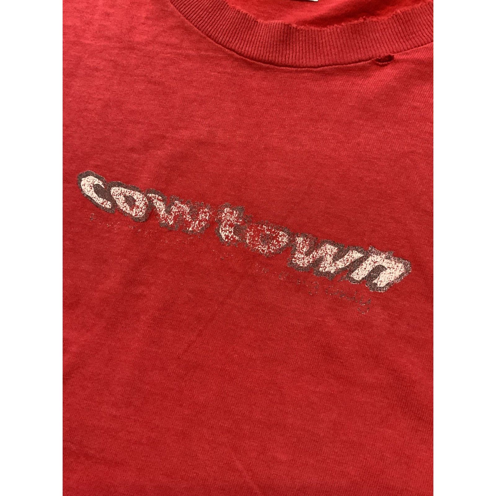 Fruit Of The Loom COWTOWN SKATEBOARDS Skate Red Graphic Crewneck S/S Distressed T-Shirt XL Men Size Red Cowtown Skateboards Crew Neck Distressed Graphic Shirt Mens XL Size US XL / EU 56 / 4 - 5 Thumbnail