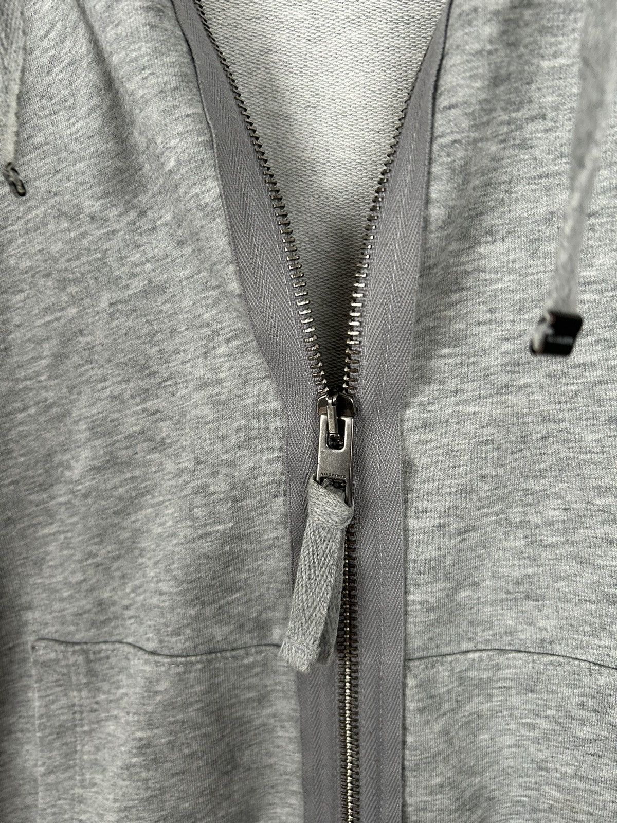 Allsaints AllSaints Grey Zip Up Hoodie Sweatshirt Vintage Streetwear Size US L / EU 52-54 / 3 - 4 Thumbnail