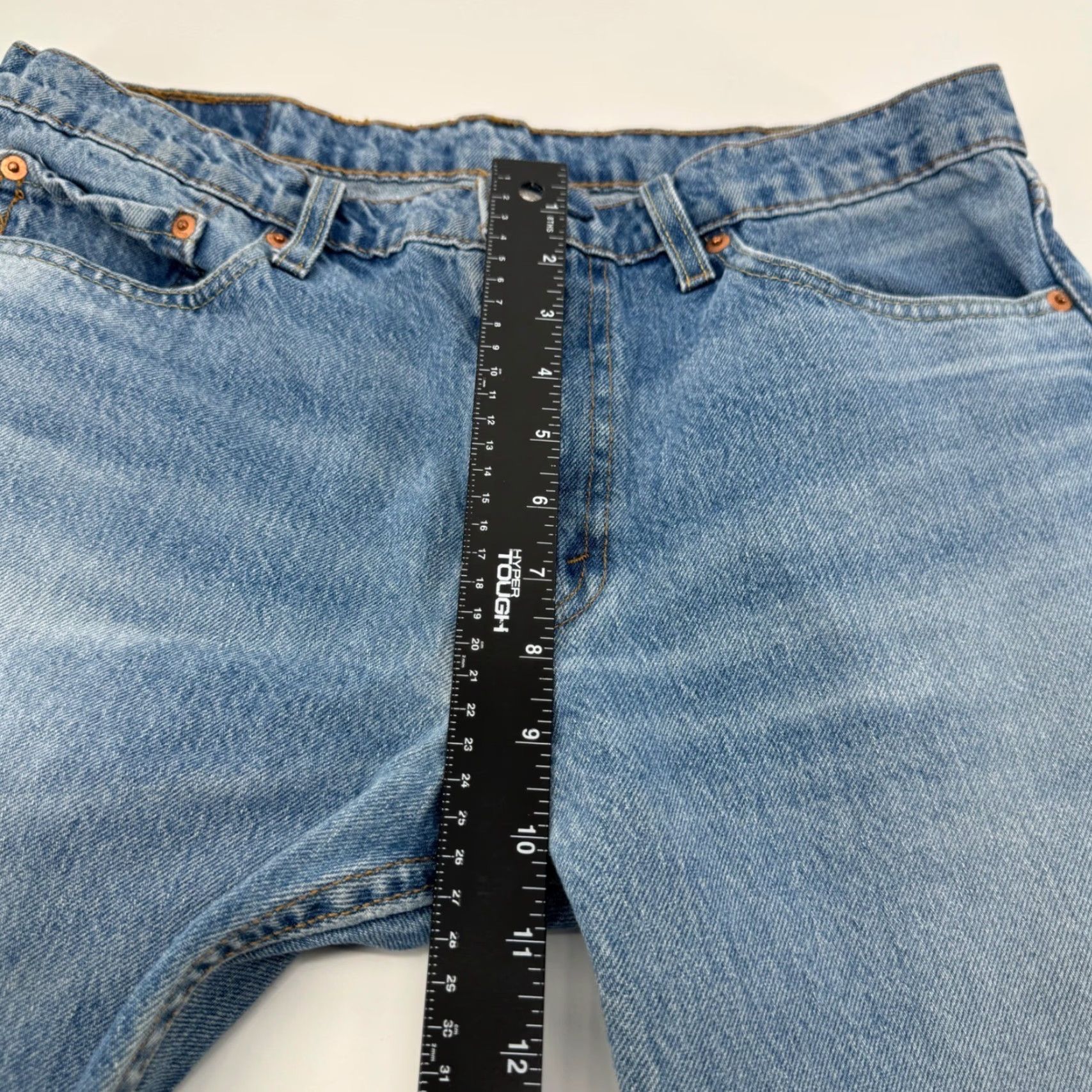 Levi's Levi's 501 Mens Jeans Blue Light Wash Distressed Button Fly Cotton Denim 34x32 5-Pocket Casual Streetwear 90s Grunge Mens Size US 34 / EU 50 - 7 Thumbnail