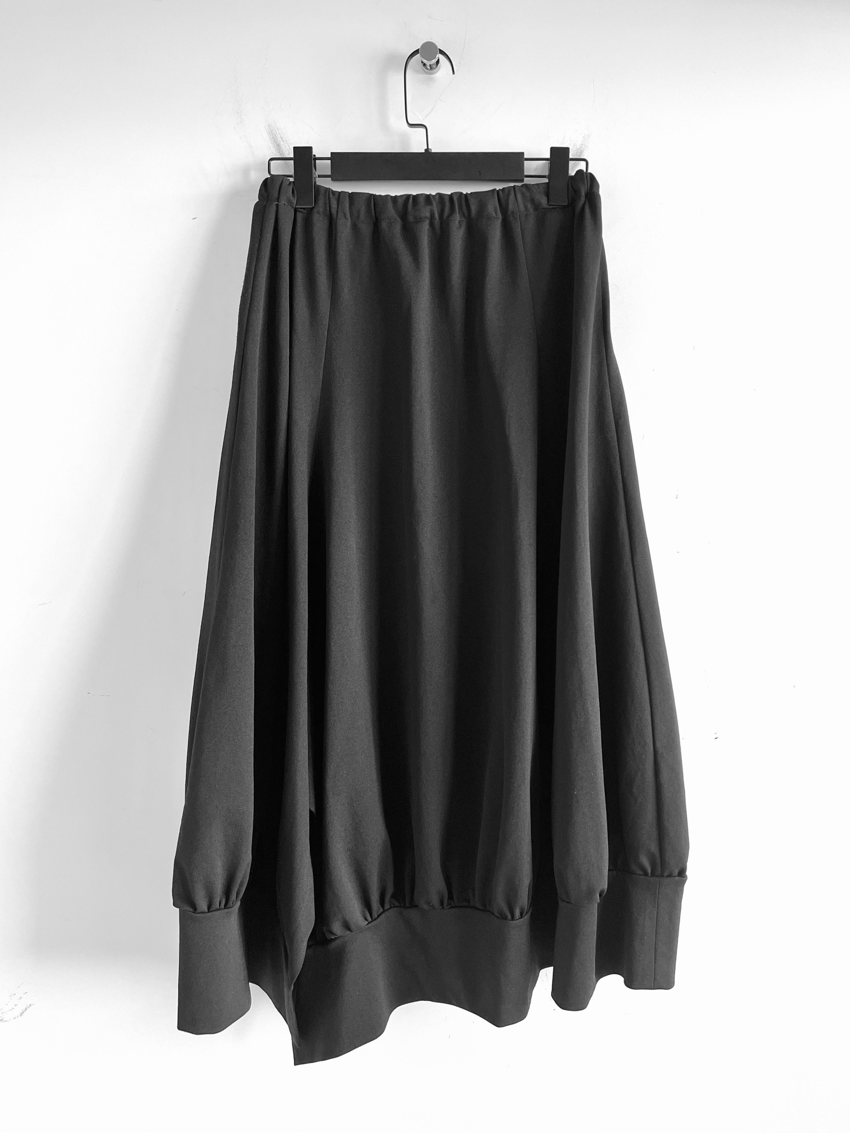 Yohji Yamamoto REGULATION - POLYESTER TWILL JERSEY SKIRT