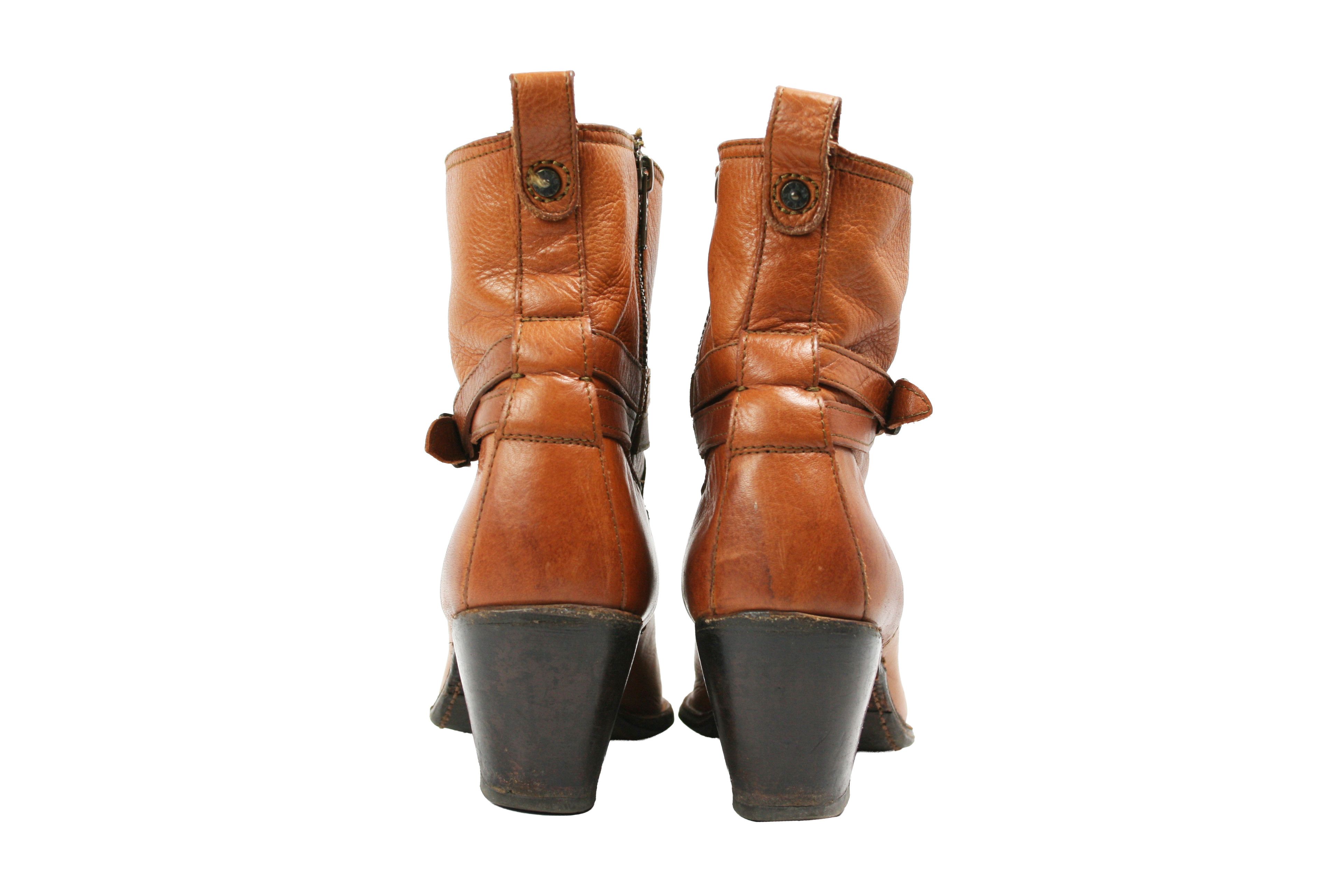 Frye 00S Y2K Jackie Rivet Cowboy Ankle Boots Vintage Size US 9 / IT 39 - 11 Thumbnail