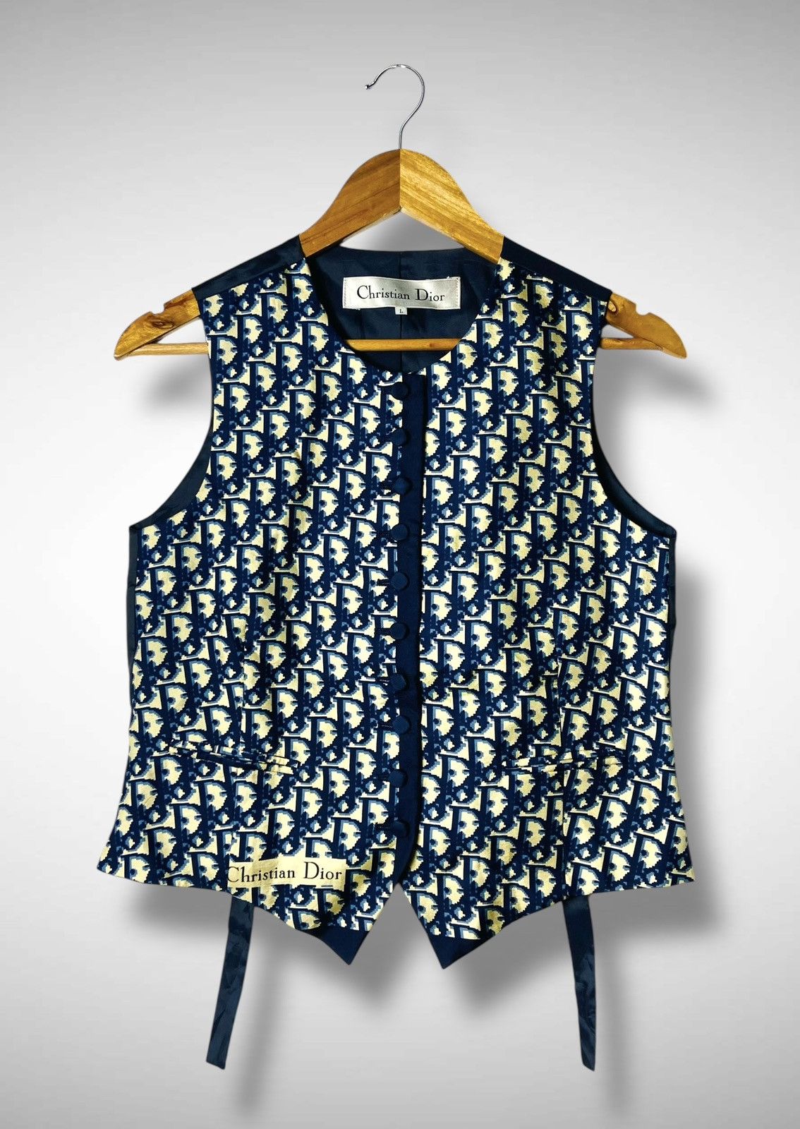 Dior Vintage Christian Dior Monogram Button Up Vest Jacket Size S / US 4 / IT 40 - 1 Thumbnail