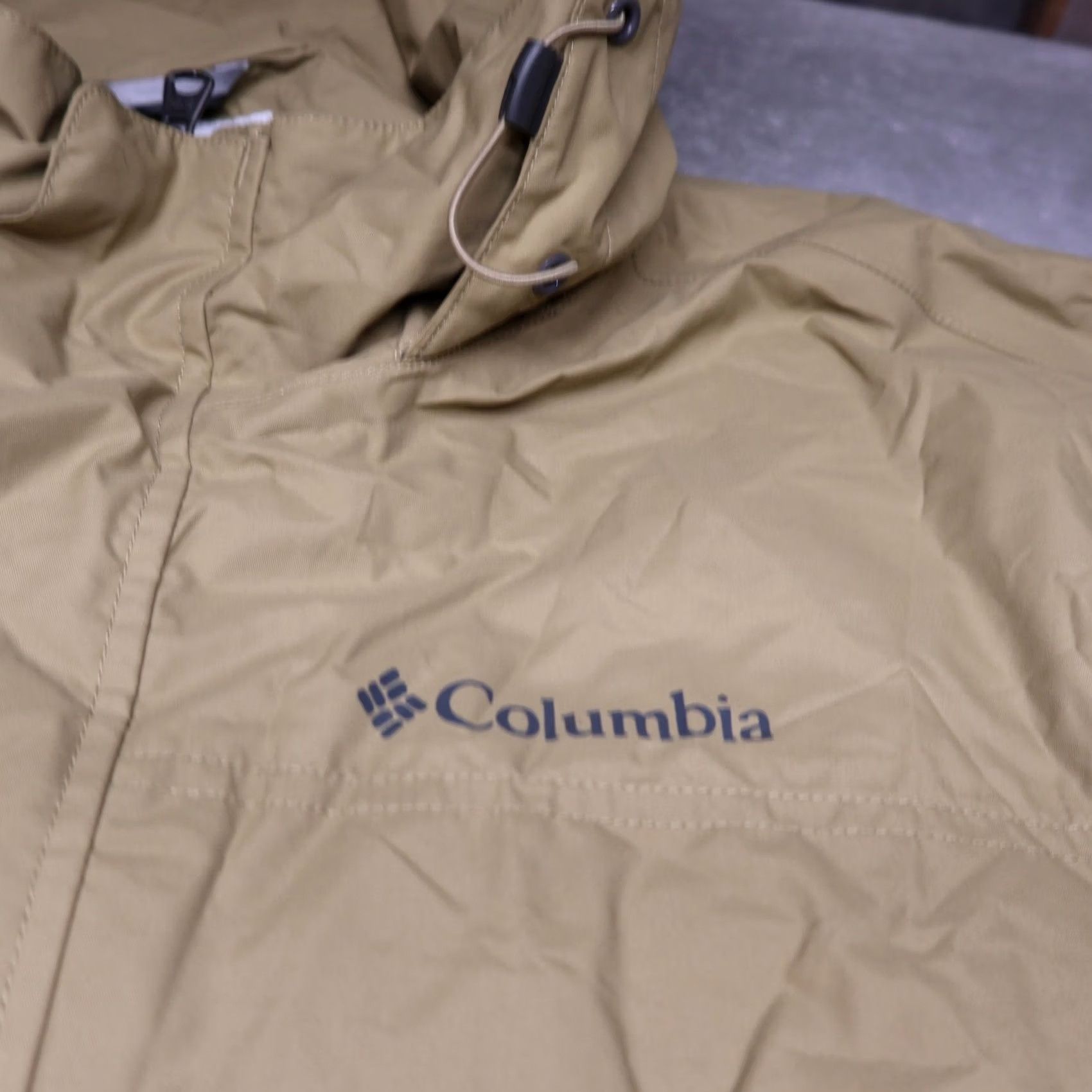 Vintage Columbia Jacket Mens Large Beige Hooded Wind Rain Waterproof Utility Full Zip Size US L / EU 52-54 / 3 - 3 Thumbnail