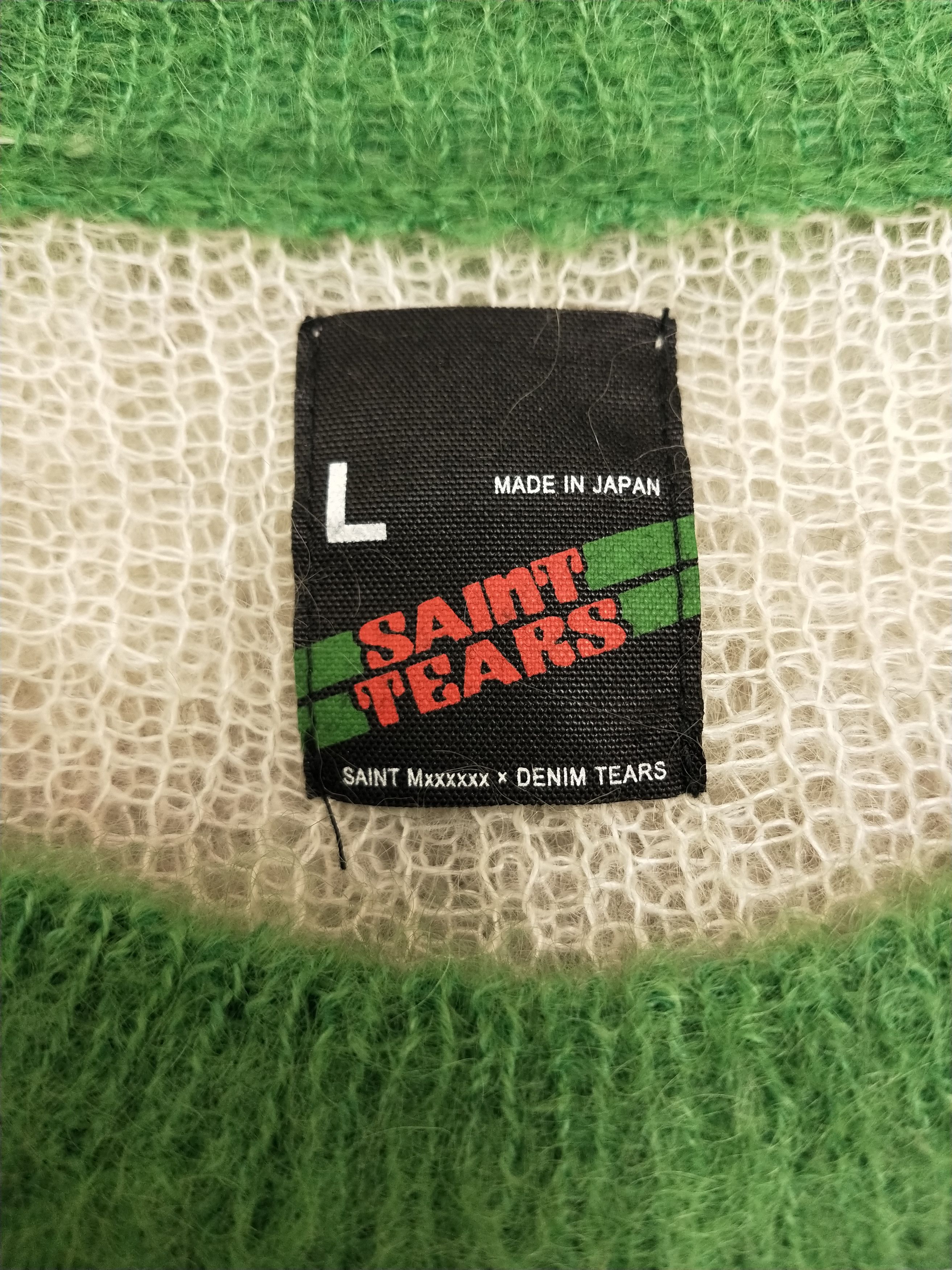 DENIM TEARS × Saint Michael Mohair Knit Sweater Size US L / EU 52-54 / 3 - 4 Thumbnail