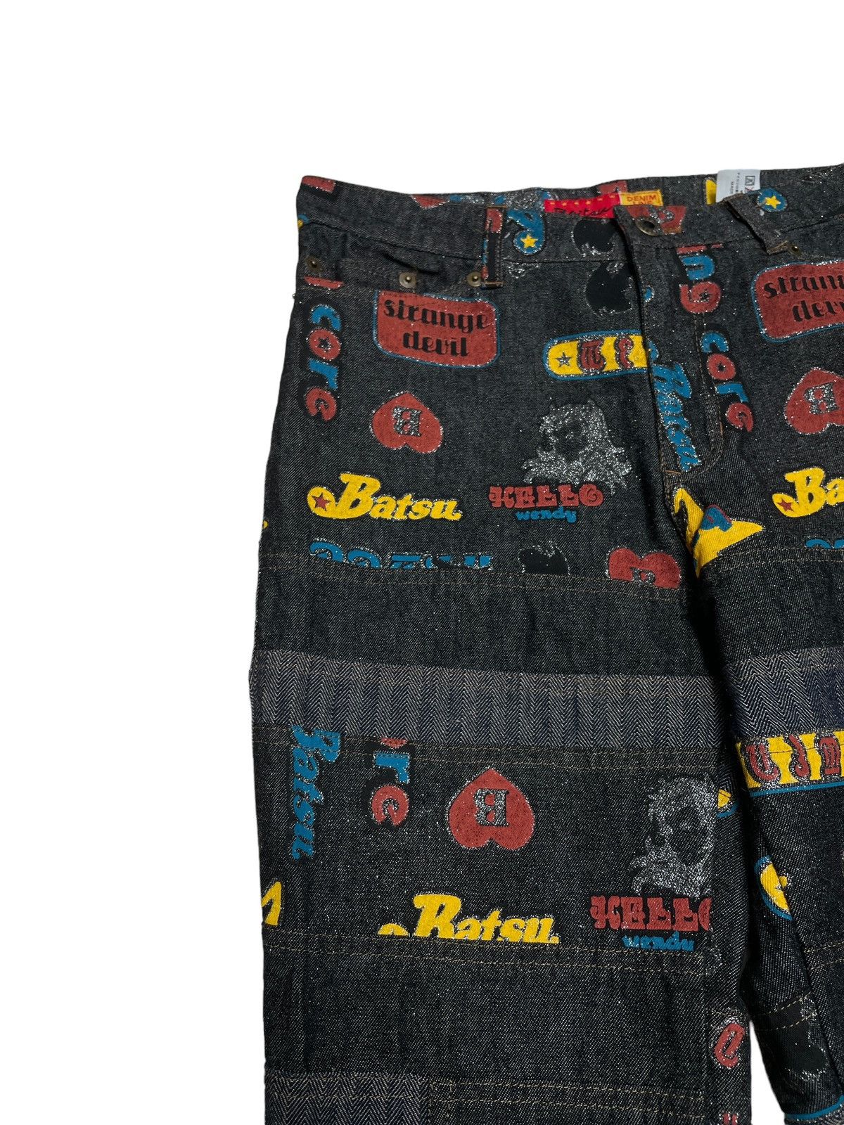 If Six Was Nine Rare Vintage Japanese Brand Ba-Tsu Hagi Flared Denim 1990s Size US 29 - 4 Thumbnail