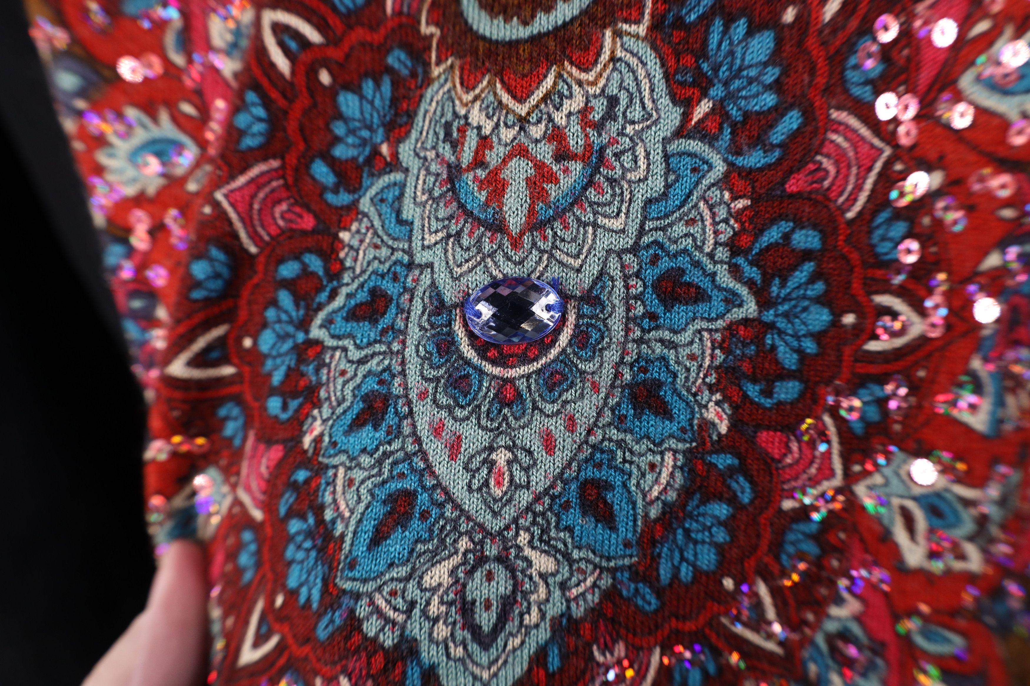 Desigual Vintage Y2K Desigual Flower of Life Knit Turtleneck Sweater Size M / US 6-8 / IT 42-44 - 5 Thumbnail