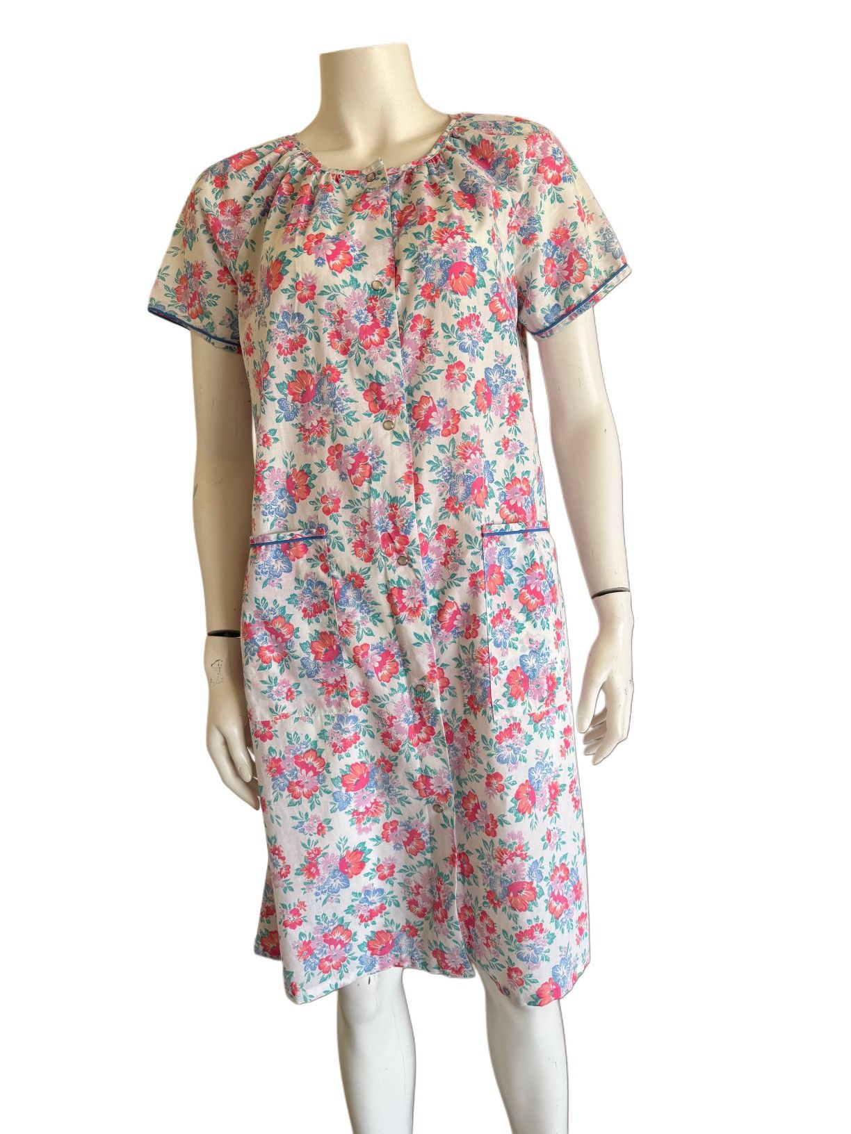 Vintage Coffee Casual women’s floral button up vintage pajama nighty Size ONE SIZE - 1 Thumbnail