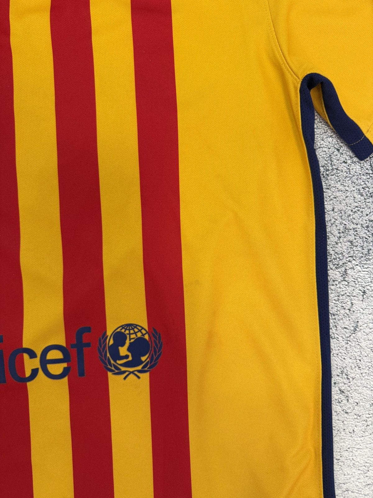 Nike Nike Barcelona 2015 Away Jersey Yellow Shirt MenM 658785-740 Size US M / EU 48-50 / 2 - 24 Thumbnail