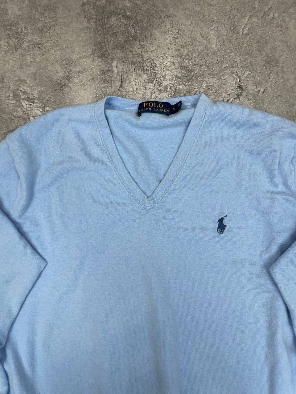 Polo Ralph Lauren Polo Ralph Lauren Men Knit Sweater V-Neck Light Blue Size S Size US S / EU 44-46 / 1 - 2 Thumbnail