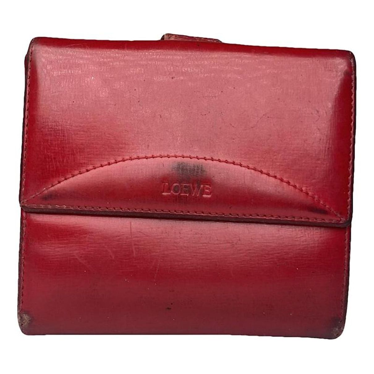 Loewe Red Leather Wallet Size ONE SIZE - 1 Thumbnail