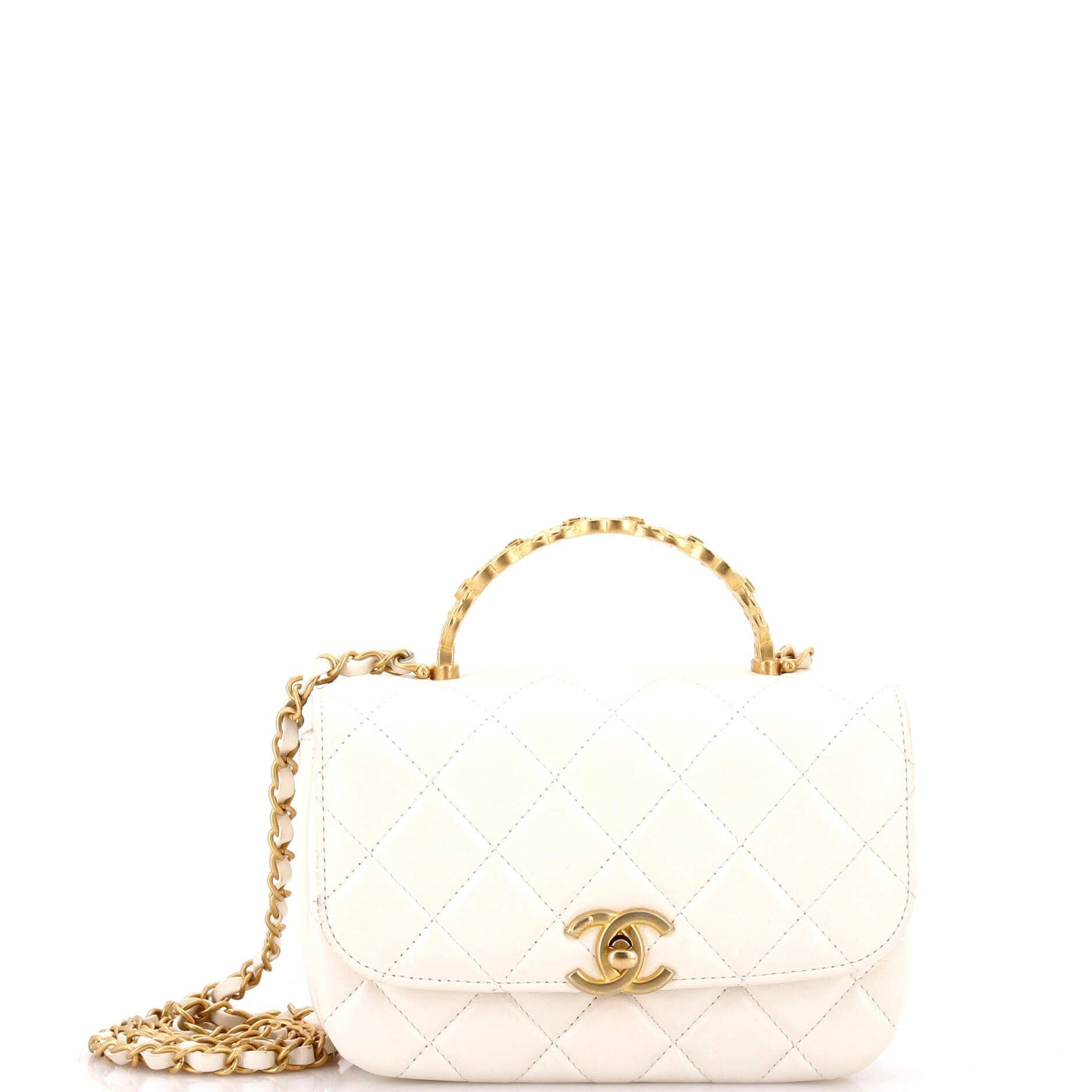 Chanel CC Logo Top Handle Flap Bag Size ONE SIZE - 1 Thumbnail