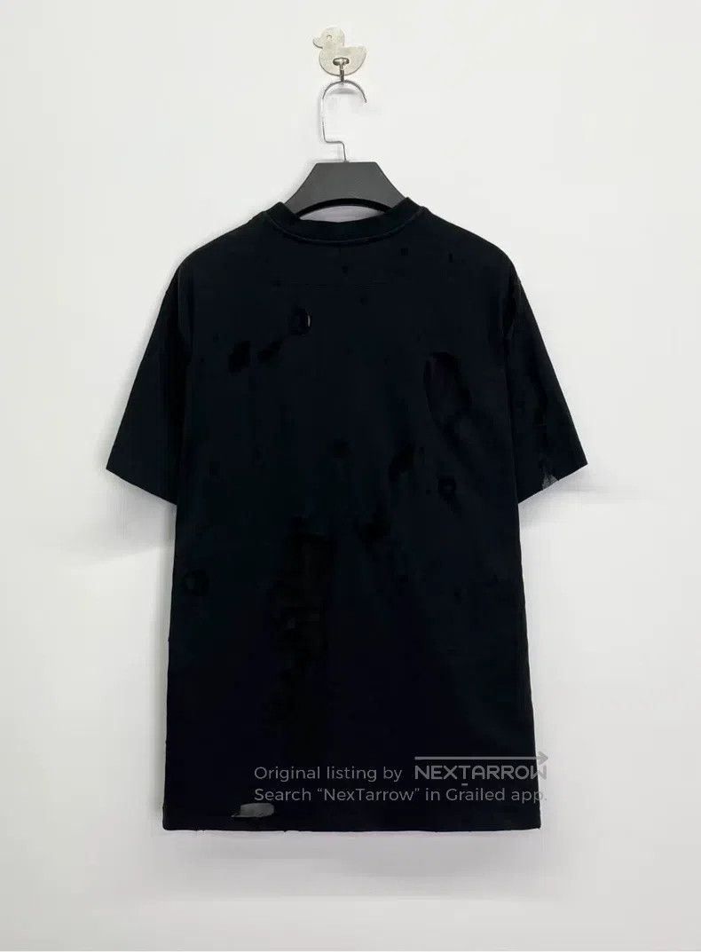 Givenchy Givenchy Black Large Destruction Letter Logo Short Sleeve Size US XXS / EU 40 - 2 Thumbnail