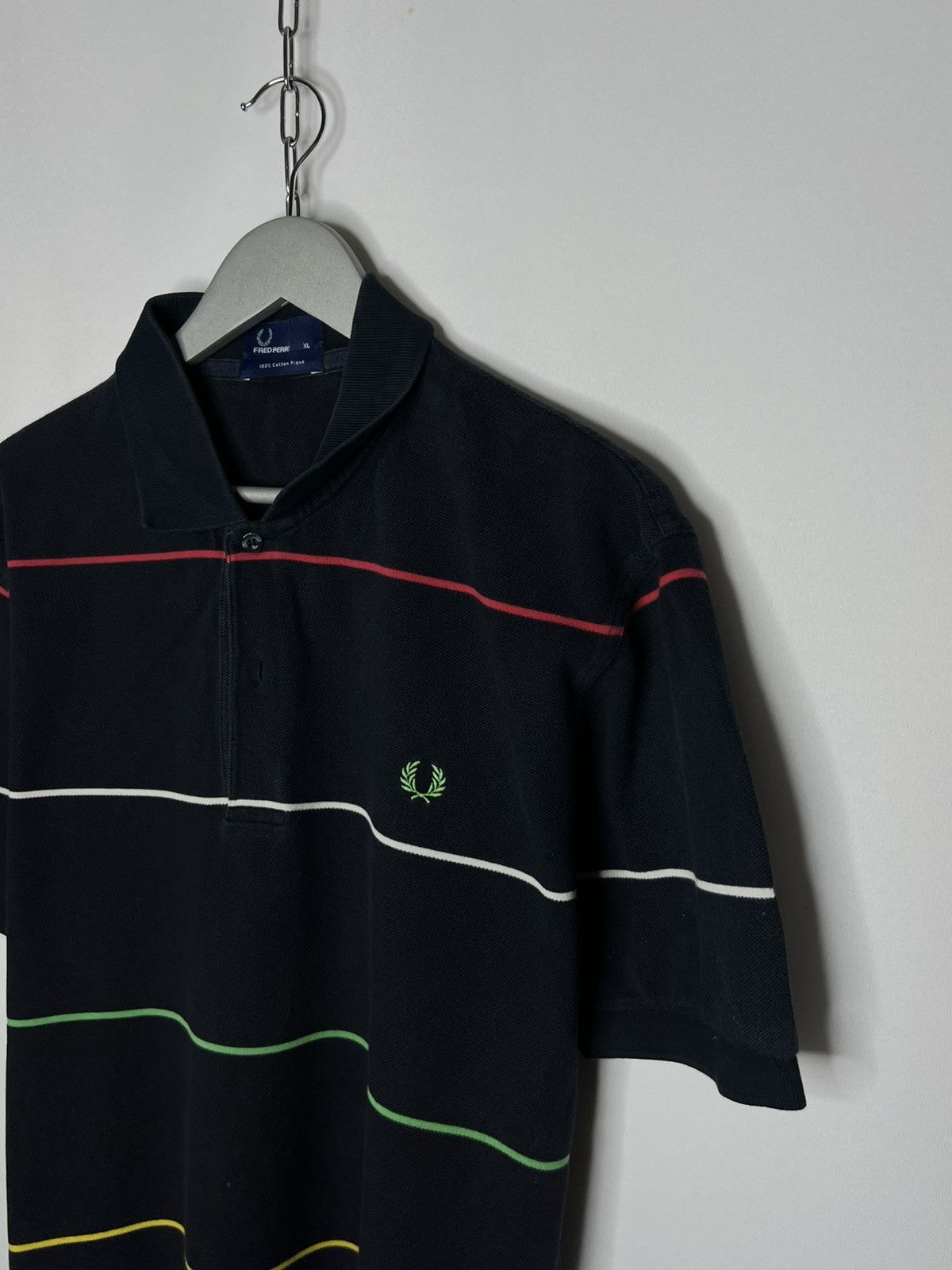Fred Perry Vintage Fred Perry Striped Polo Shirt Short Sleeve Size US XL / EU 56 / 4 - 3 Thumbnail
