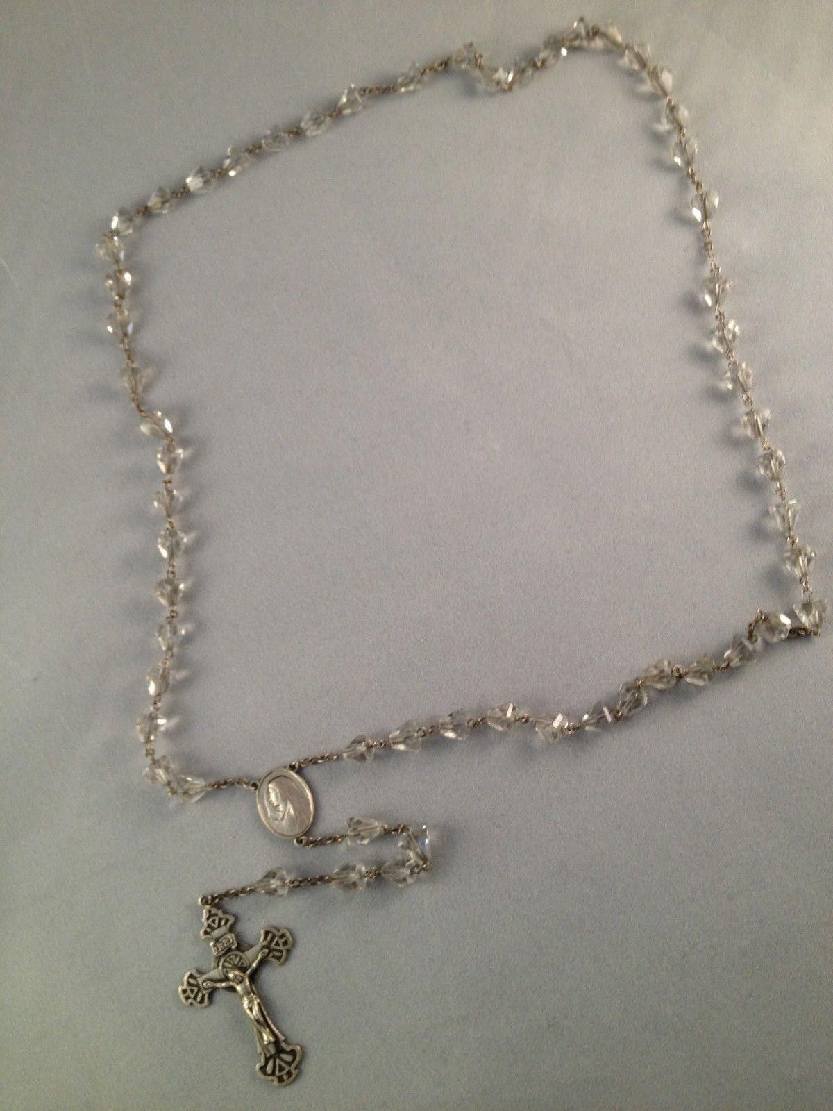 Designer Lead Crystal Bead Sterling Silver Rosary Size ONE SIZE - 2 Thumbnail