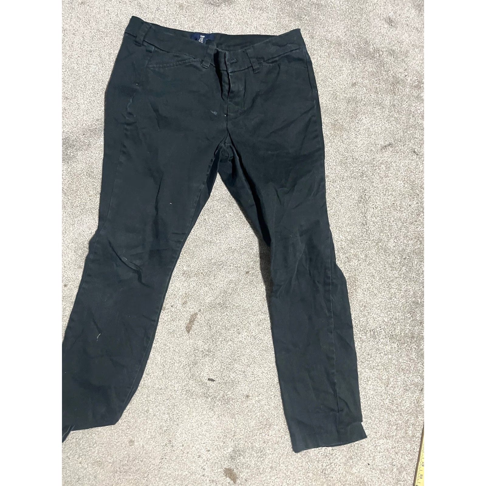 Gap Gap Pants Women Skinny Ankle Black Stretch 2A 2 Regular Denim Cotton Blend Zip Flat Front Inseam 25 in Women Mens? Size 26" / US 2 / IT 38 - 2 Thumbnail