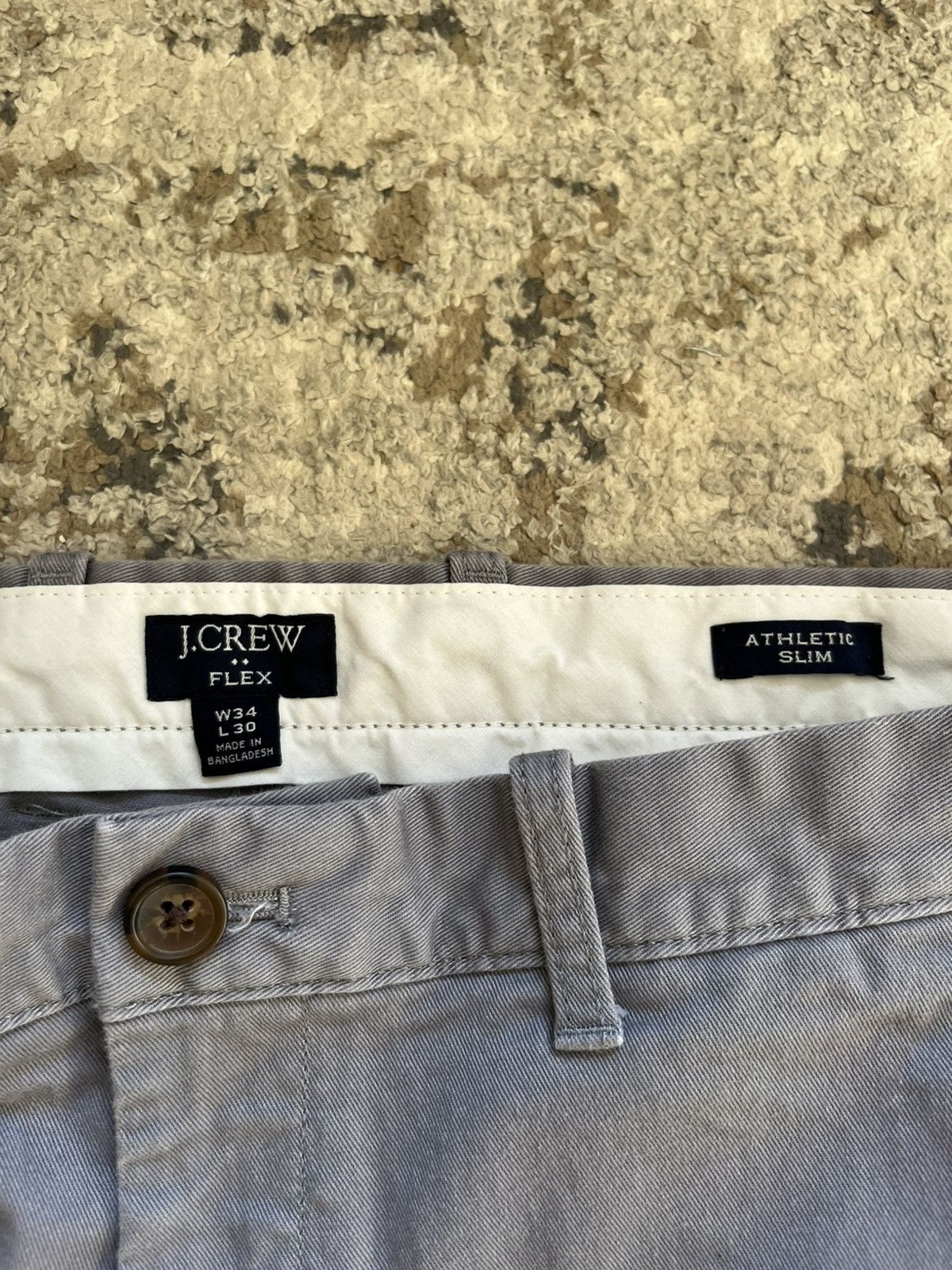 J.Crew J.Crew Men's Flex Athletic Slim Gray Chinos 34x30 Size US 34 / EU 50 - 3 Thumbnail