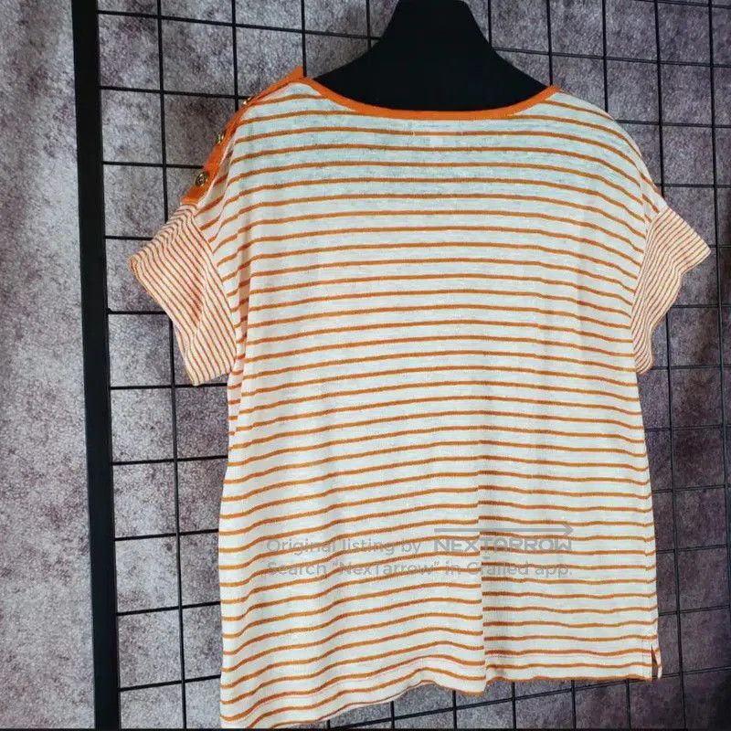 Burberry Burberry Summer Orange Striped Short Sleeve Tee. Size M / US 6-8 / IT 42-44 - 8 Thumbnail