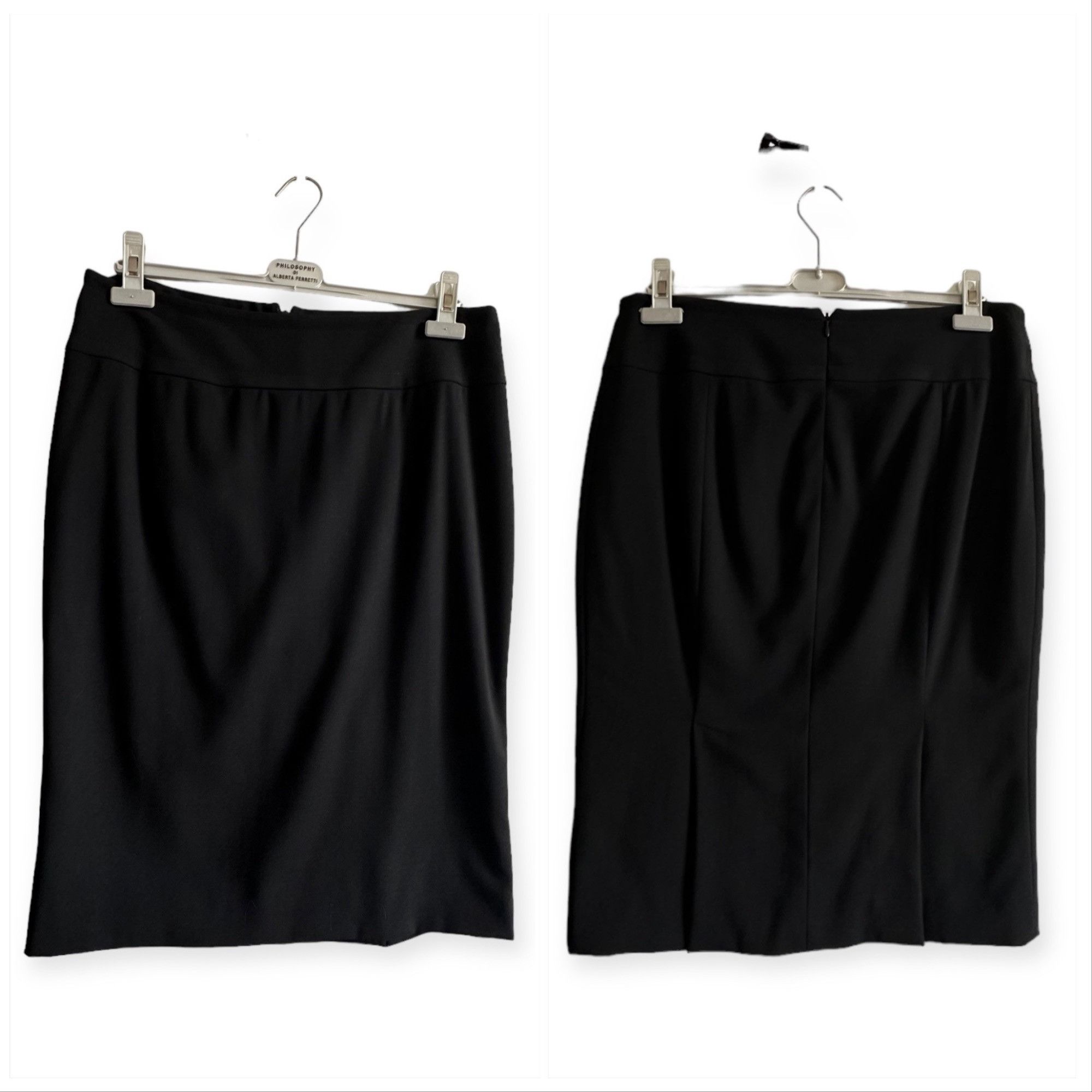 Dolce & Gabbana Dolce & Gabbana Black Virgin Wool Pencil Skirt IT 46 Size 32" / US 10 / IT 46 - 12 Thumbnail