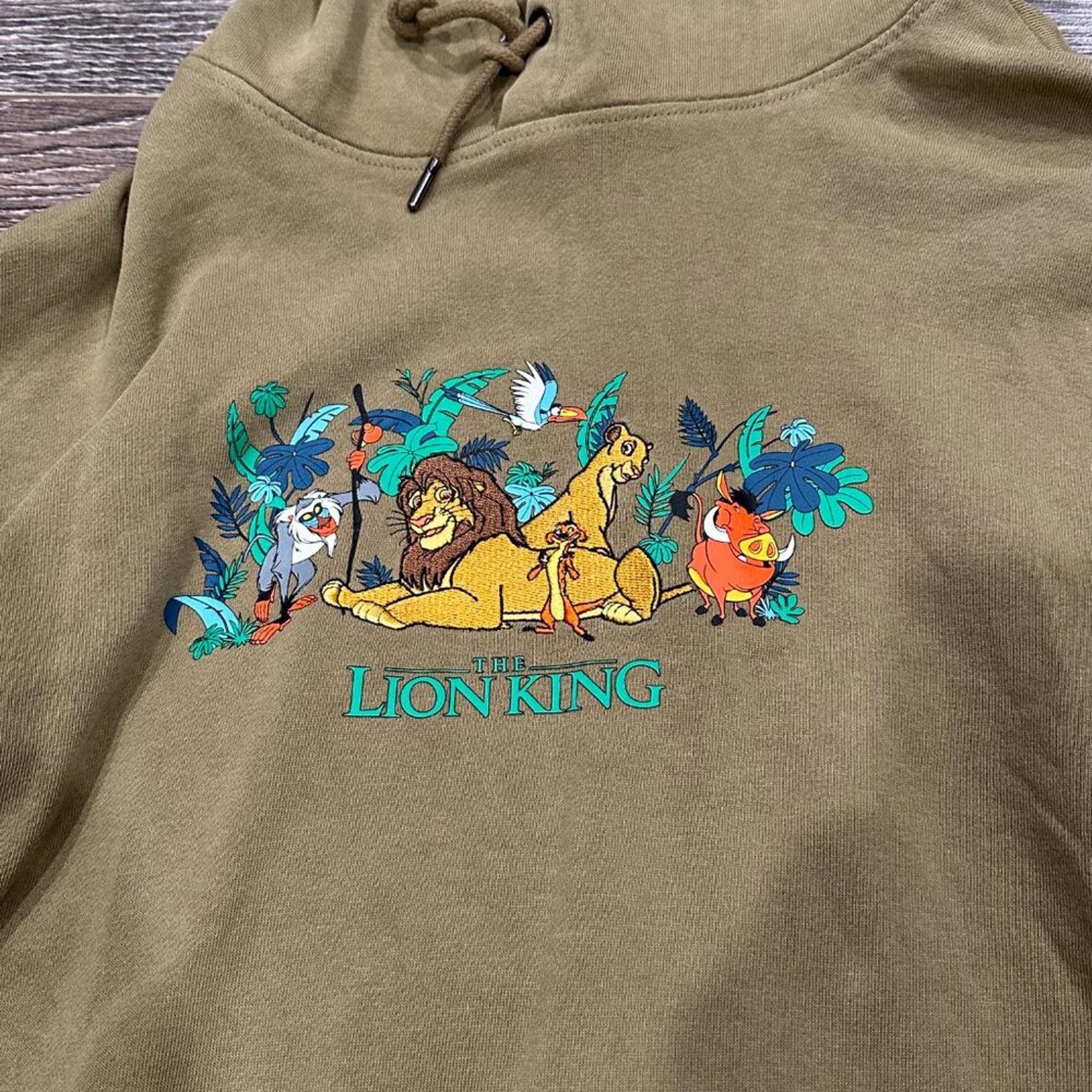 Disney Disney The Lion King Men’s Hoodie – Size XL – Olive Green Size US XL / EU 56 / 4 - 4 Thumbnail