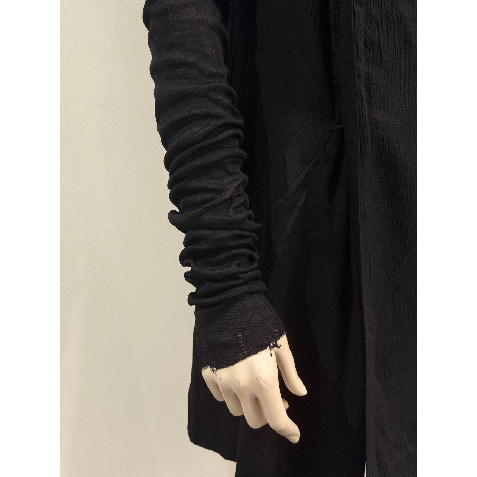 Rick Owens S/S2009 Rick Owens black asymmetric draped jacket Size US S / EU 44-46 / 1 - 5 Thumbnail