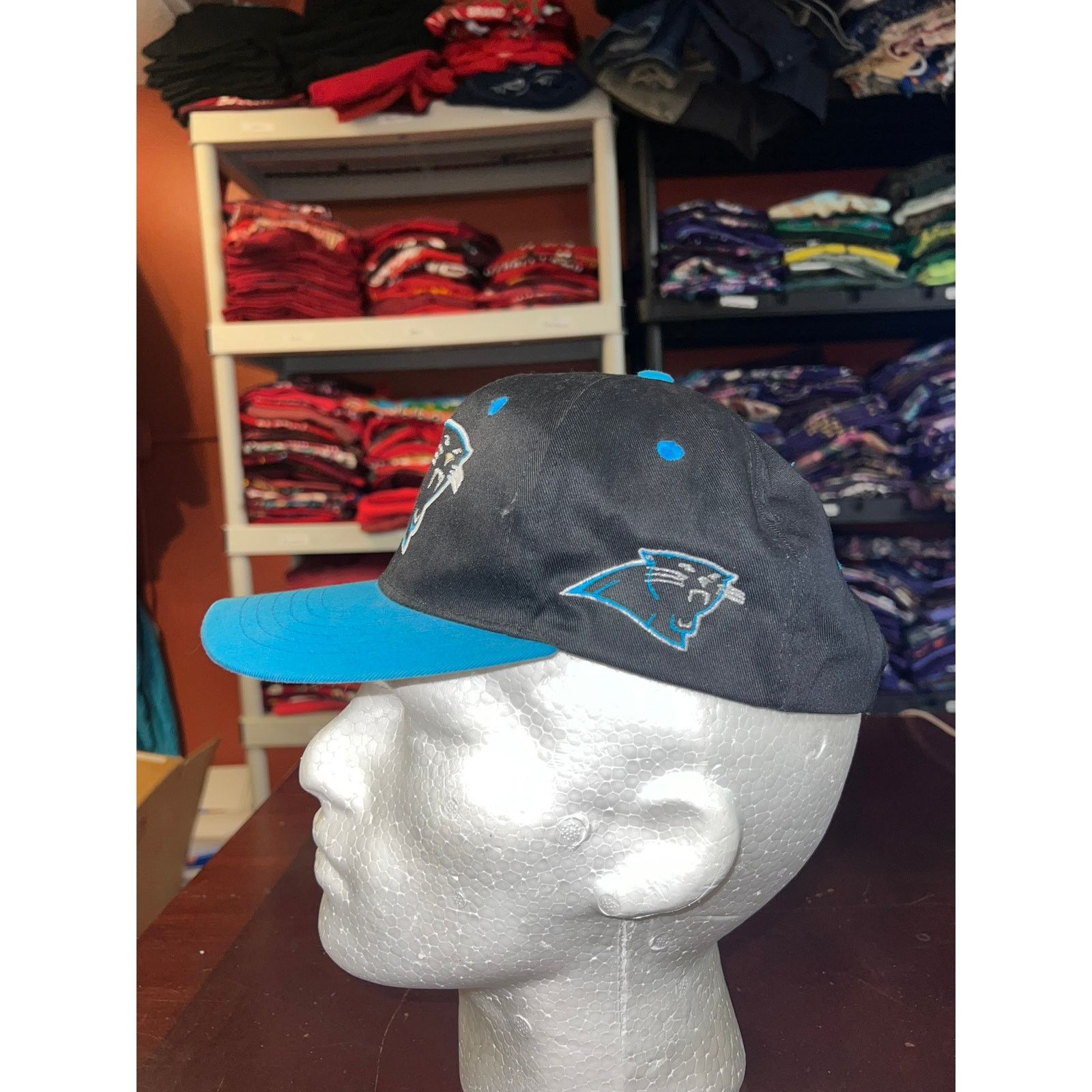 Vintage Vintage Carolina Panthers Hat NFL Black Blue Football 90s Size ONE SIZE - 3 Thumbnail