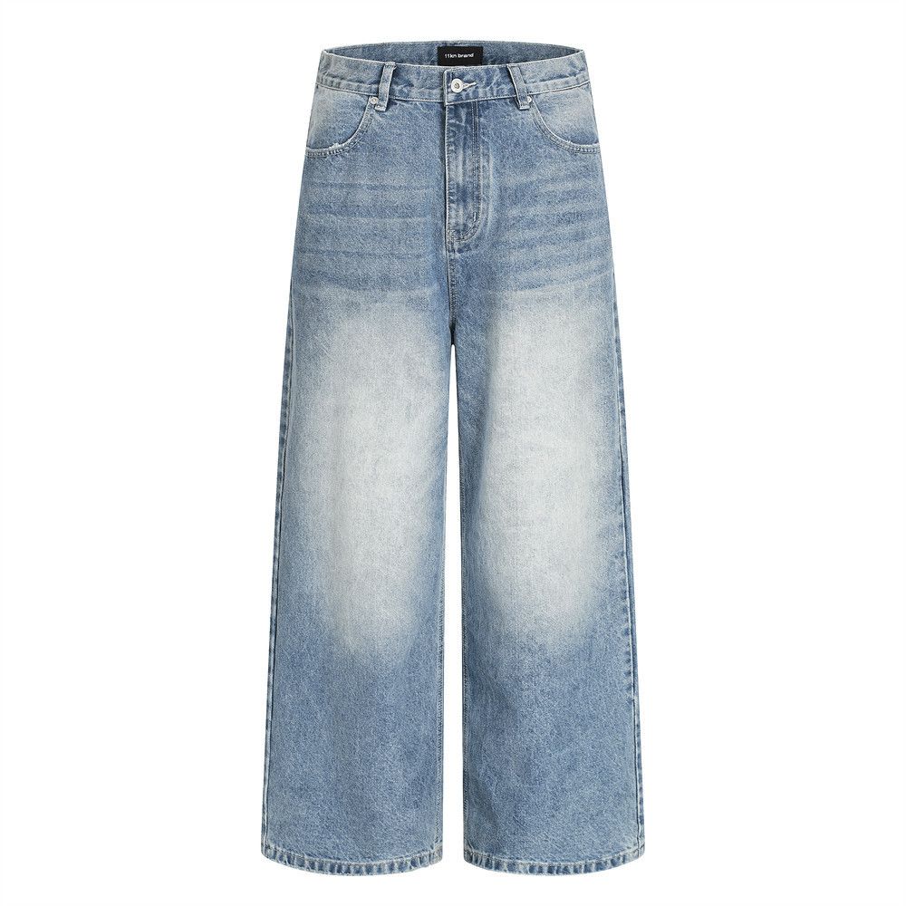 Vintage Men's American style washed distressed loose jeans Size US 32 / EU 48 - 1 Thumbnail