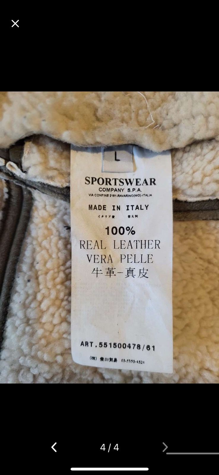 Massimo Osti Stone Island Garmented Mustangs leather sheepskin jacket Size US L / EU 52-54 / 3 - 9 Thumbnail