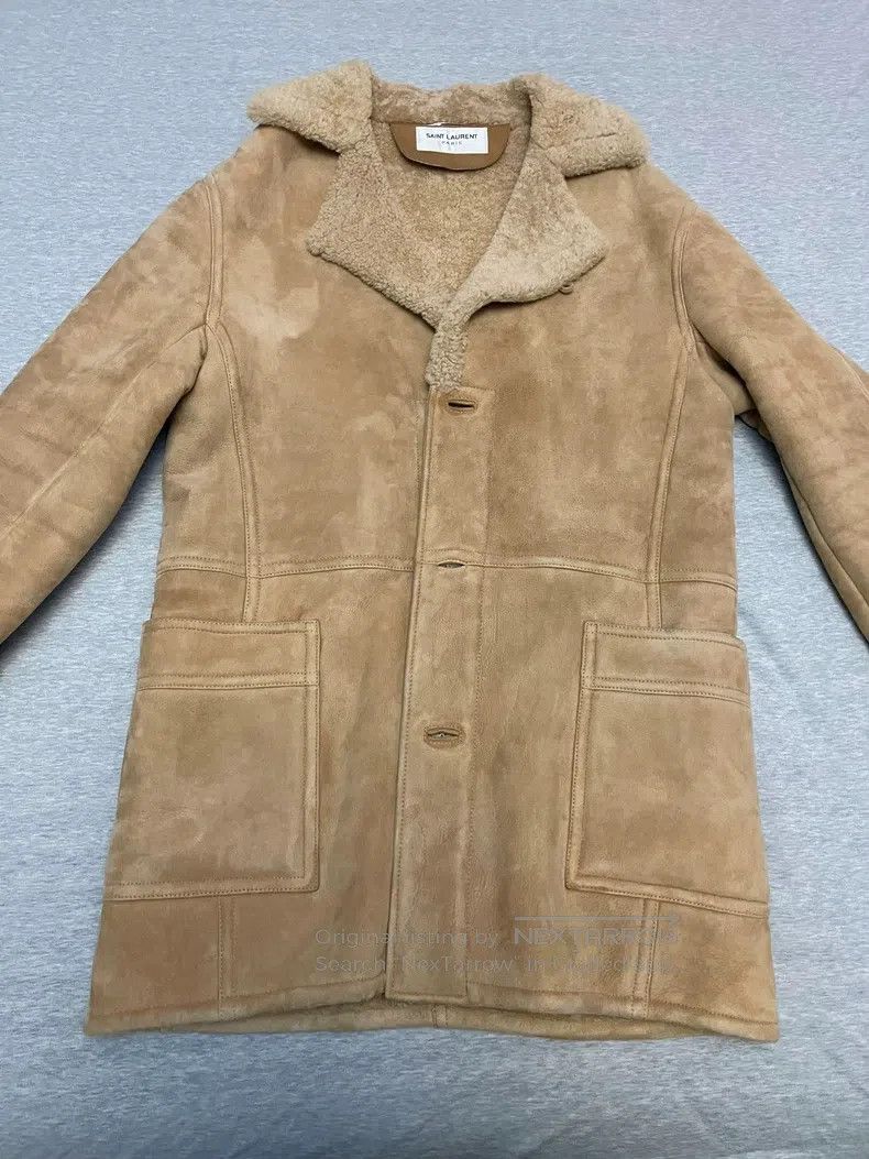 Saint Laurent Paris Saint Laurent Paris Faux Fur Fur Trimmed Coat Size US M / EU 48-50 / 2 - 1 Thumbnail
