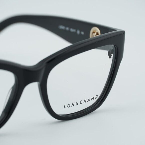 Longchamp Longchamp LO2743 001 Eyeglasses Black 52mm Cat Eye Frame Size ONE SIZE - 2 Thumbnail