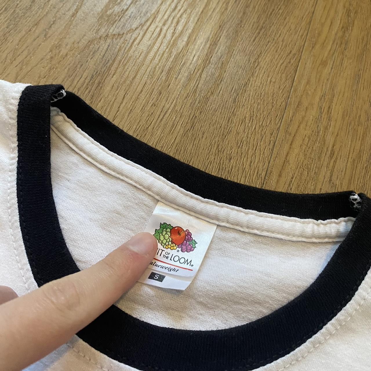 Fruit Of The Loom White vintage Mini logo ringer tee car y2k Size US S / EU 44-46 / 1 - 5 Thumbnail