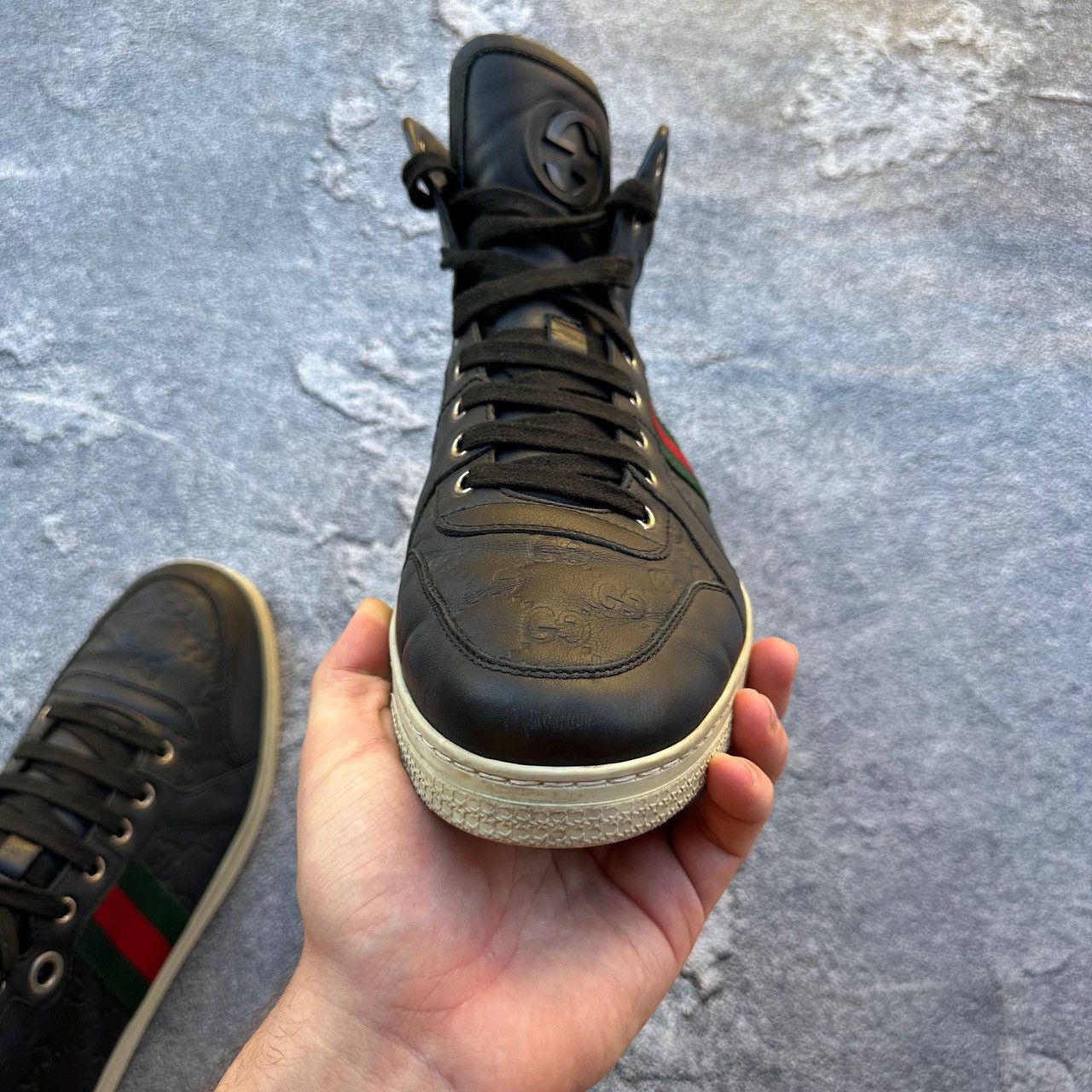 Gucci Gucci sneakers leather hi top Size US 7 / EU 40 - 7 Thumbnail