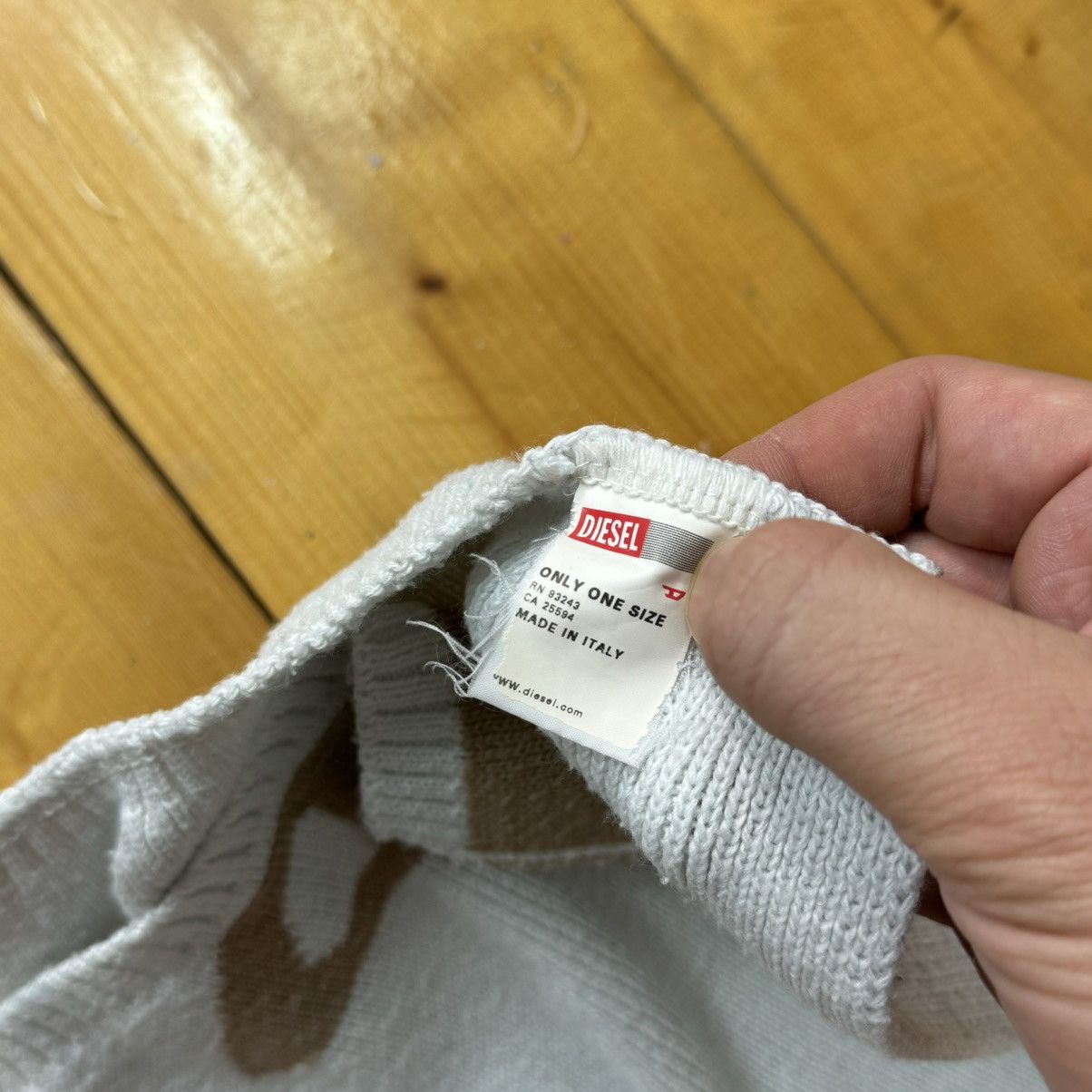 Diesel Diesel Scarf Made in Italy Streetwear y2k archive baby blue Size ONE SIZE - 6 Thumbnail