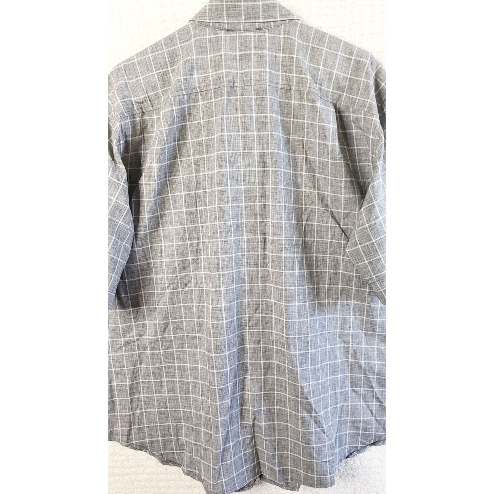 Orvis Orvis Mens Shirt 2XL Grey Plaid Hiking Casual Fishing S. Sleeve Button Polyester Size US XXL / EU 58 / 5 - 6 Thumbnail