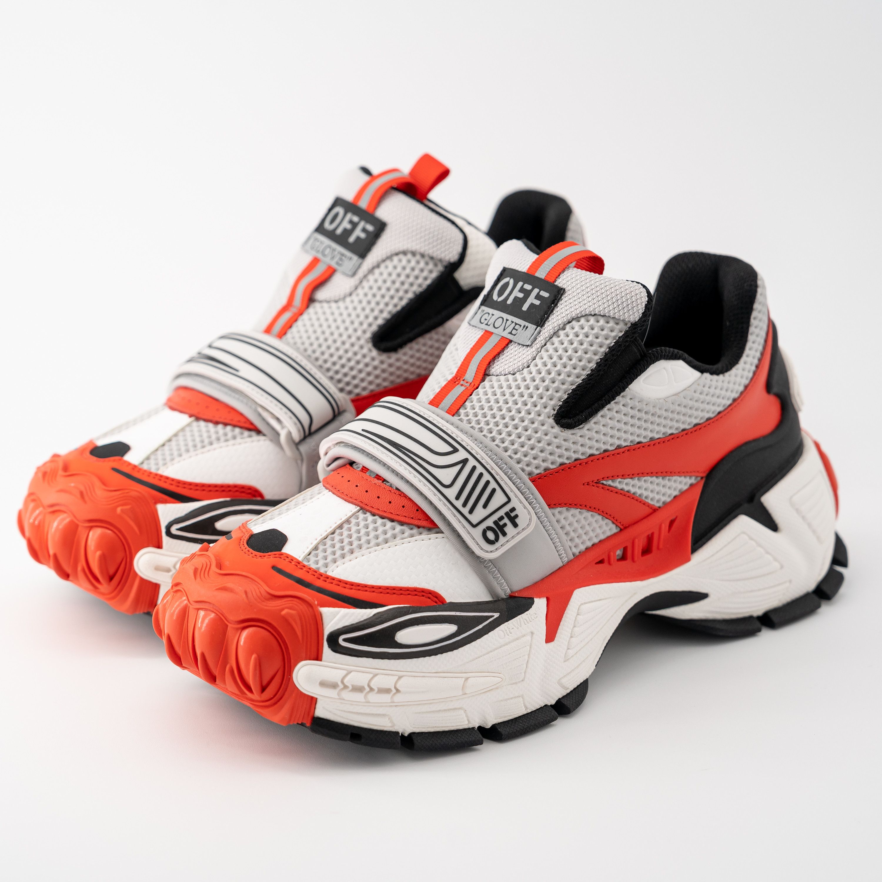 Off-White 9 us 42 eu Off-White Glove Slip On Red Grey White Sneakers Size US 9 / EU 42 - 1 Thumbnail