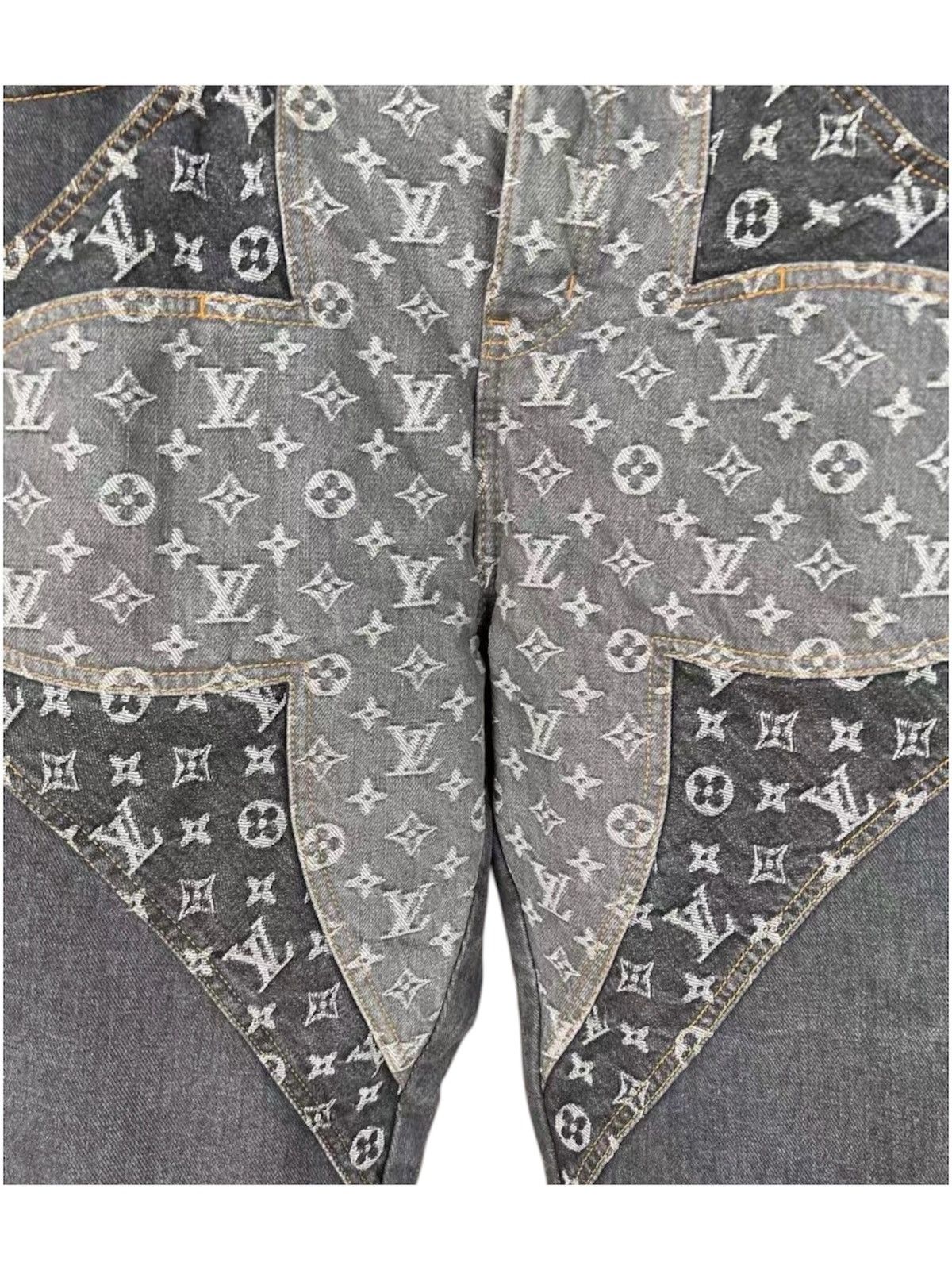 Louis Vuitton LOUIS VUITTON 36 Flower Monogram Denim Jeans Size US 36 / EU 52 - 3 Thumbnail
