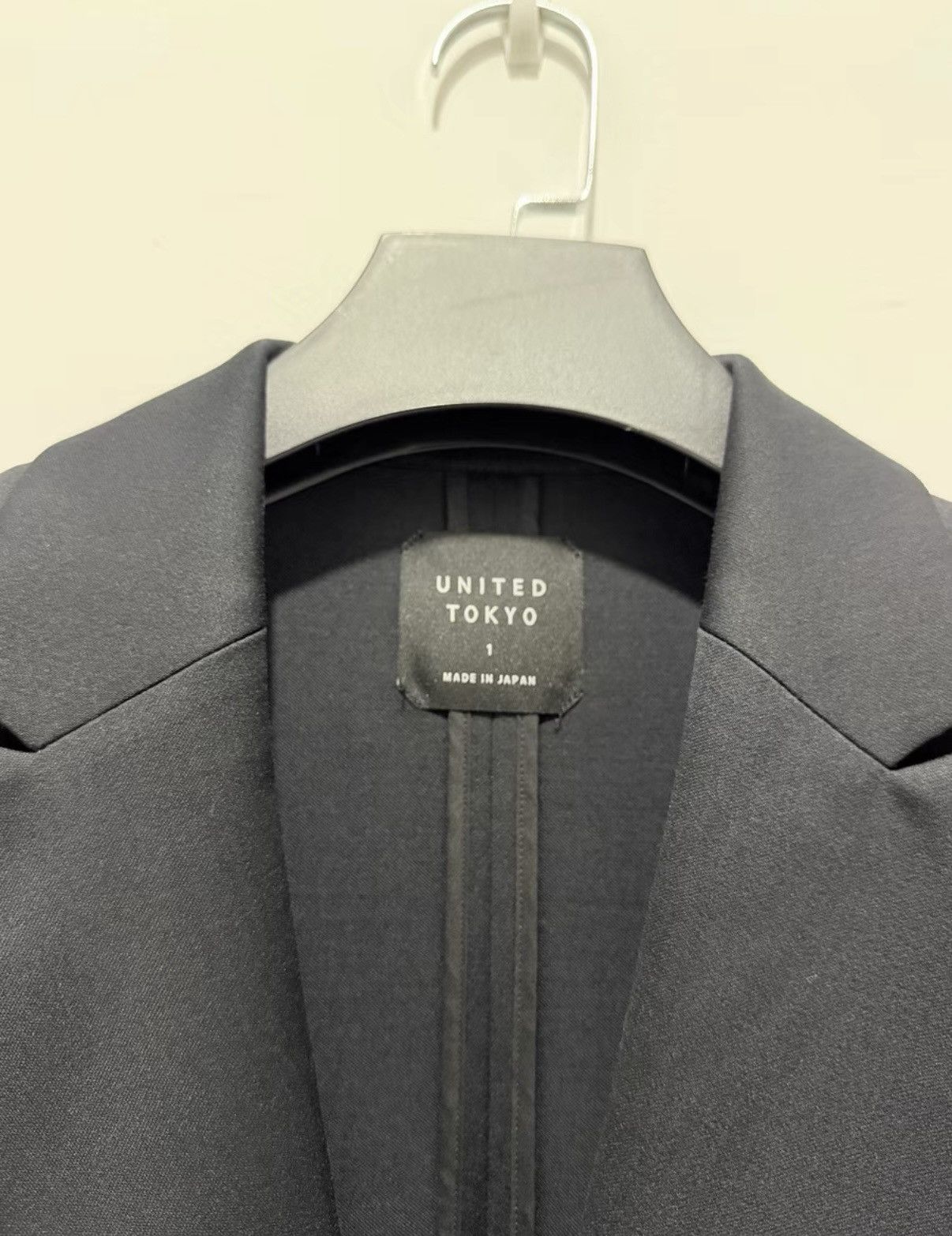 Japanese Brand 【UNITED TOKYO】Japanese-Made Black Patchwork Blazer Size 46L - 4 Thumbnail